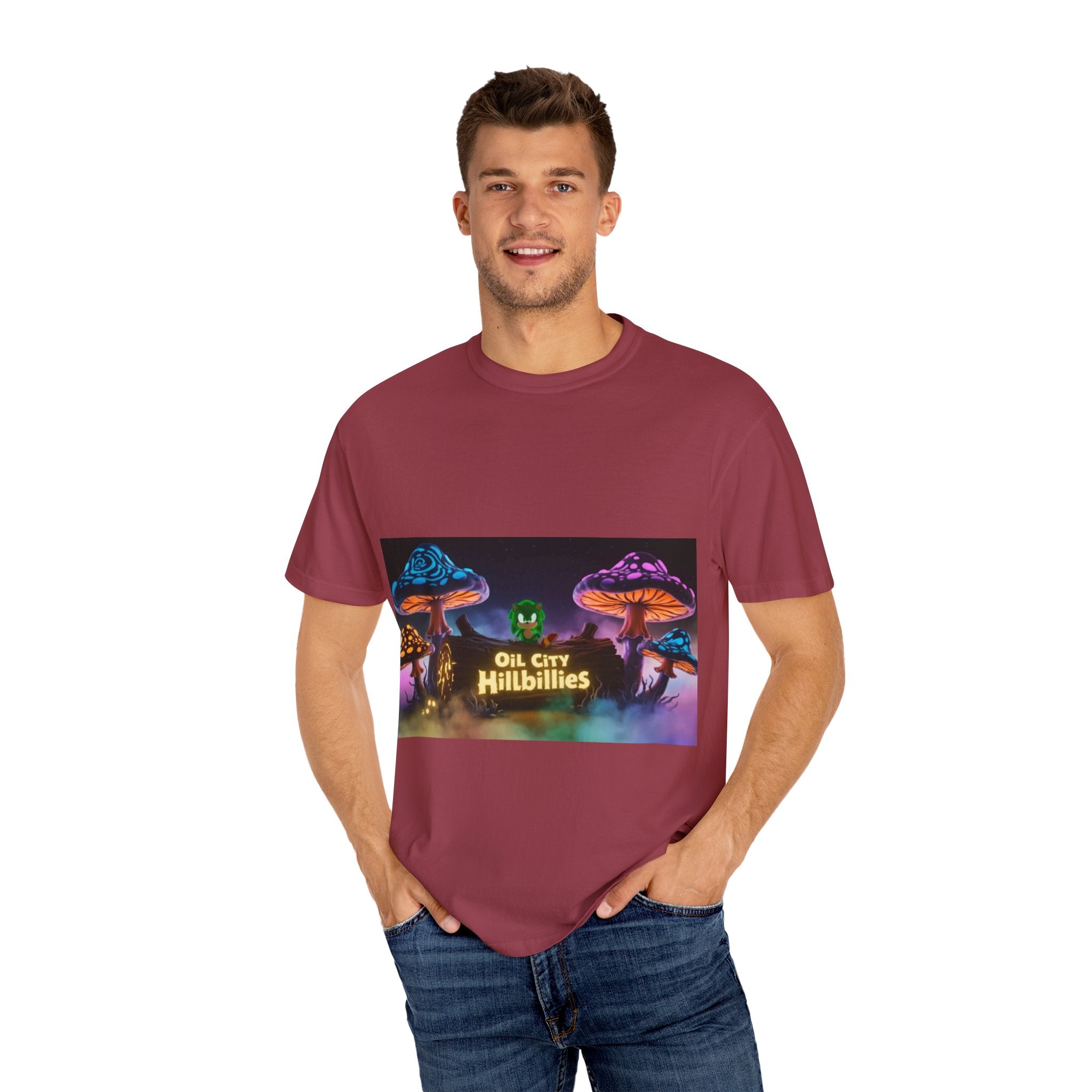 Chronic the Hemphog, Oil City Hillbillies T-Shirt | Unisex Garment-Dyed Tee for Art Lovers, Festival Goers, Quirky Gifts, Retro Style, Summer Essential