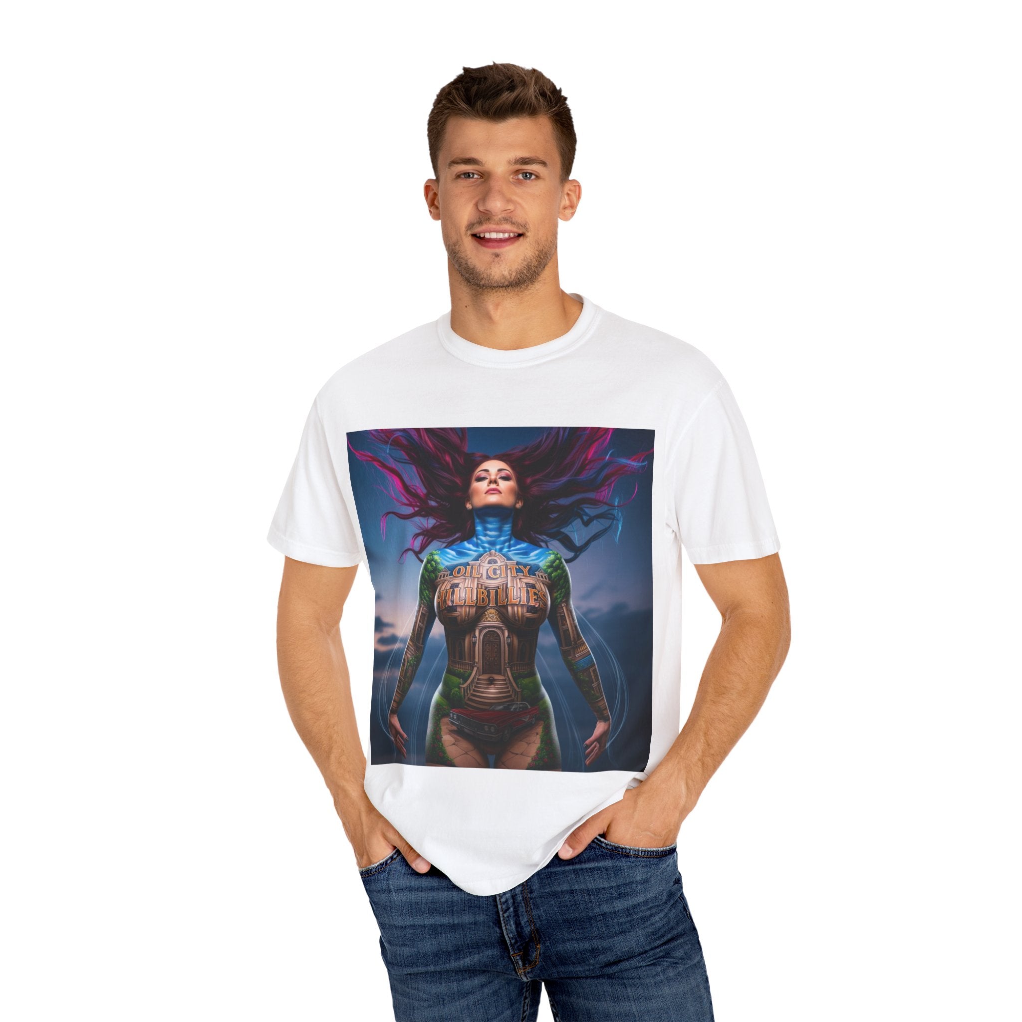 Mystical Spirit T-Shirt | Ethereal Oil City Hillbillies Art Tee, Unisex Graphic Shirt, Bohemian Style, Gift for Her, Festival Wear, Unique Artwear