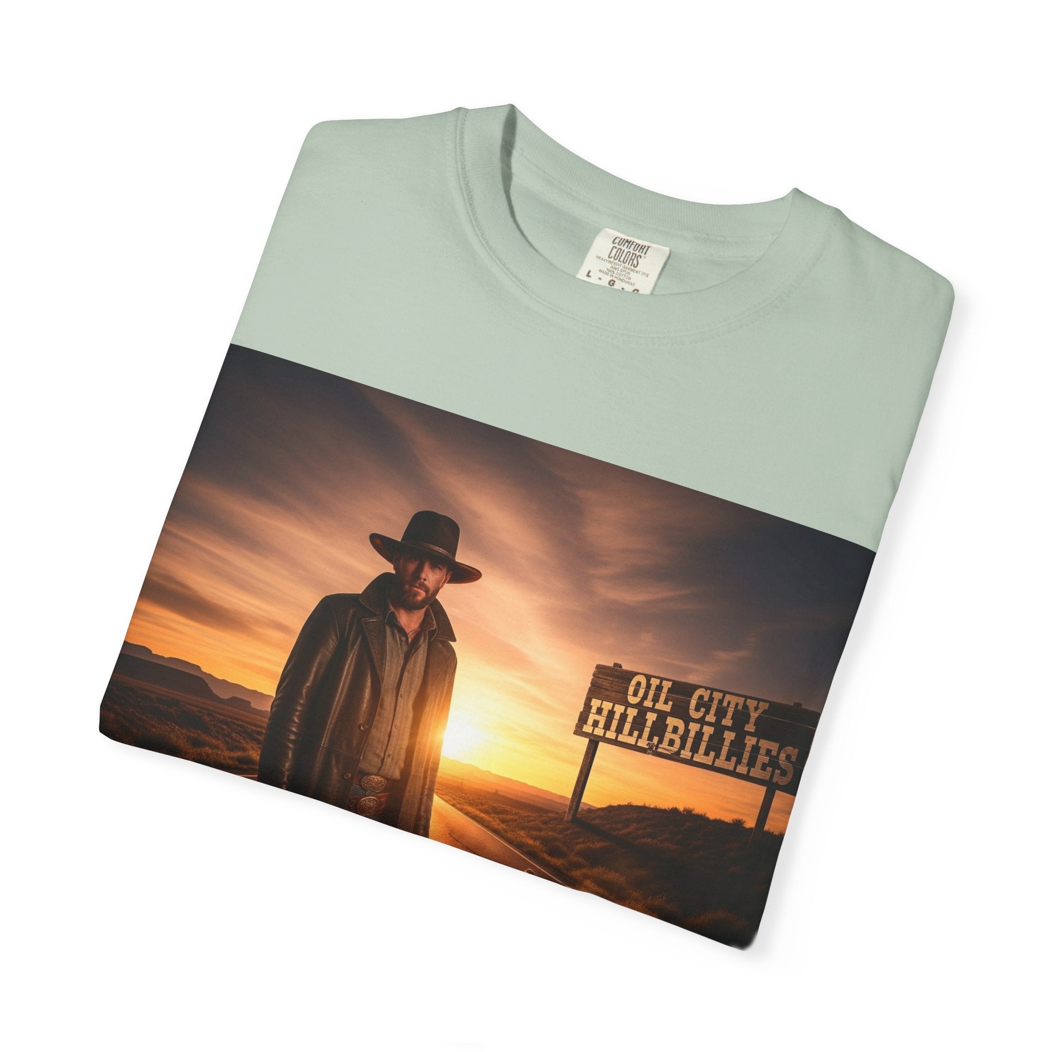 OCH Sunset Cowboy Graphic T-Shirt – Western Style Tee, Gift for Outlaw Country Fans, Casual Wear, Adventure Apparel, Unisex Fashion