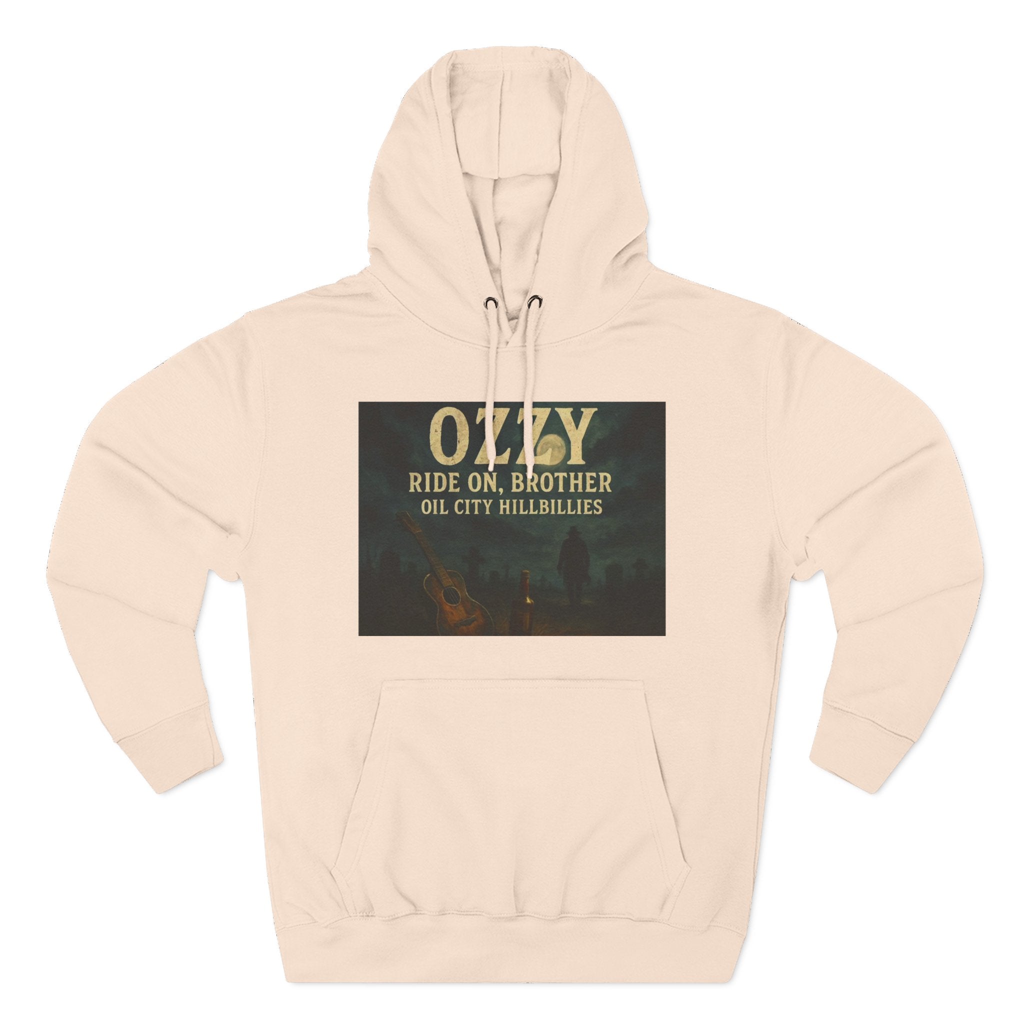 Ozzy-Inspired Oil City Hillbillies Three-Panel Fleece Hoodie, Cozy Layer for Music Lovers, Perfect Gift for Concert Goers, Ideal for Casual Outings, Great for Rock & Country Fans