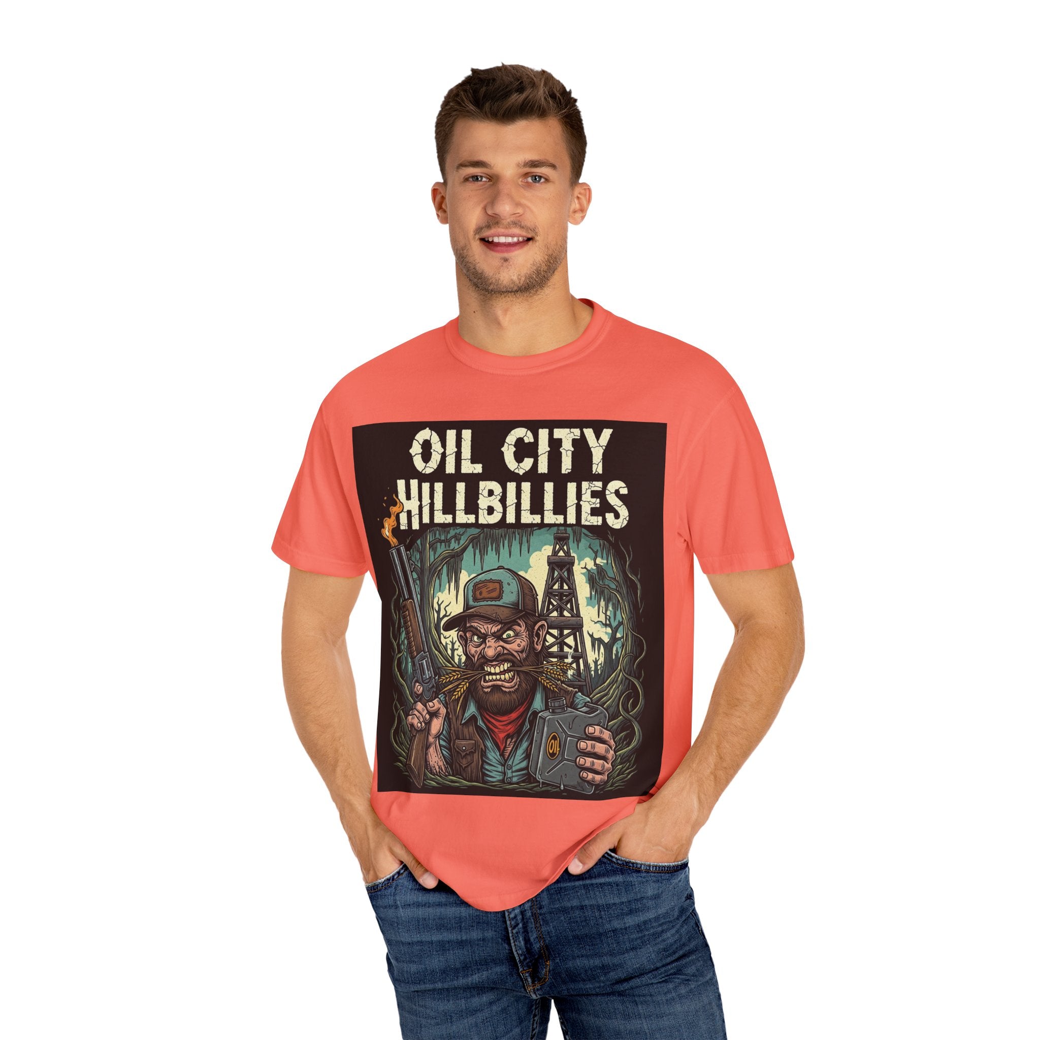 Oil City Hillbillies Unisex T-Shirt – Vintage Graphic Tee, Funny Gift, Casual Wear, Festive Party Shirt, 90s Nostalgia Style