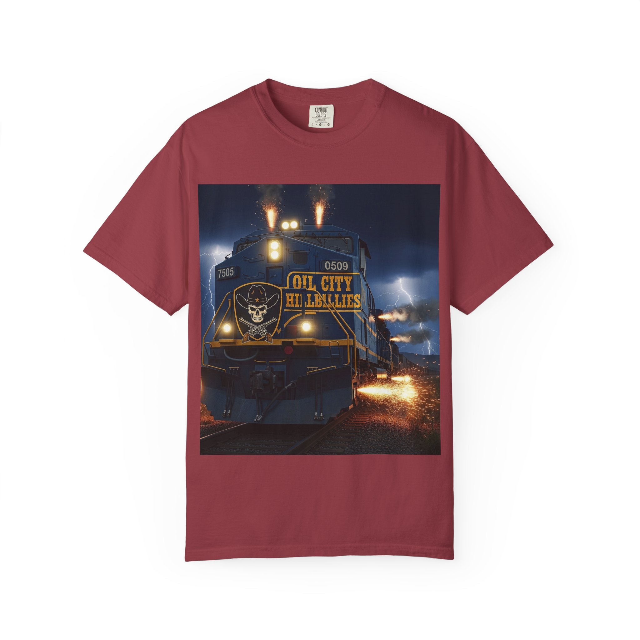 Oil City Hillbillies Unisex Garment-Dyed T-Shirt – Vintage Western Tee, Gift for Outlaw Country Fans, Southern Music Merch, Casual Wear for Band Supporters