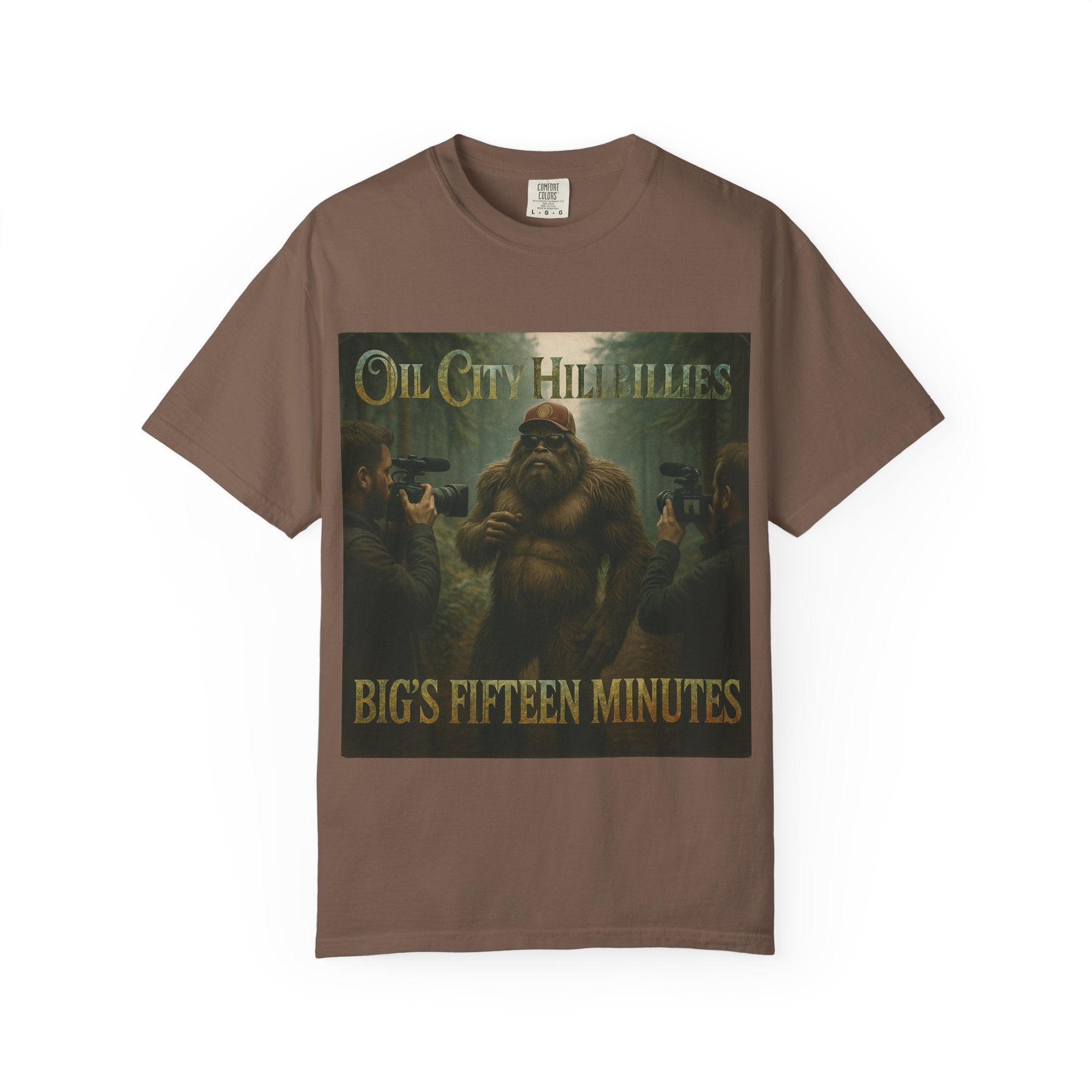 Oil City Hillbillies Unisex T-Shirt, Vintage Style Tee, Bigfoot Humor, Casual Wear, Gift for Nature Lovers, Fun Weekend Shirt