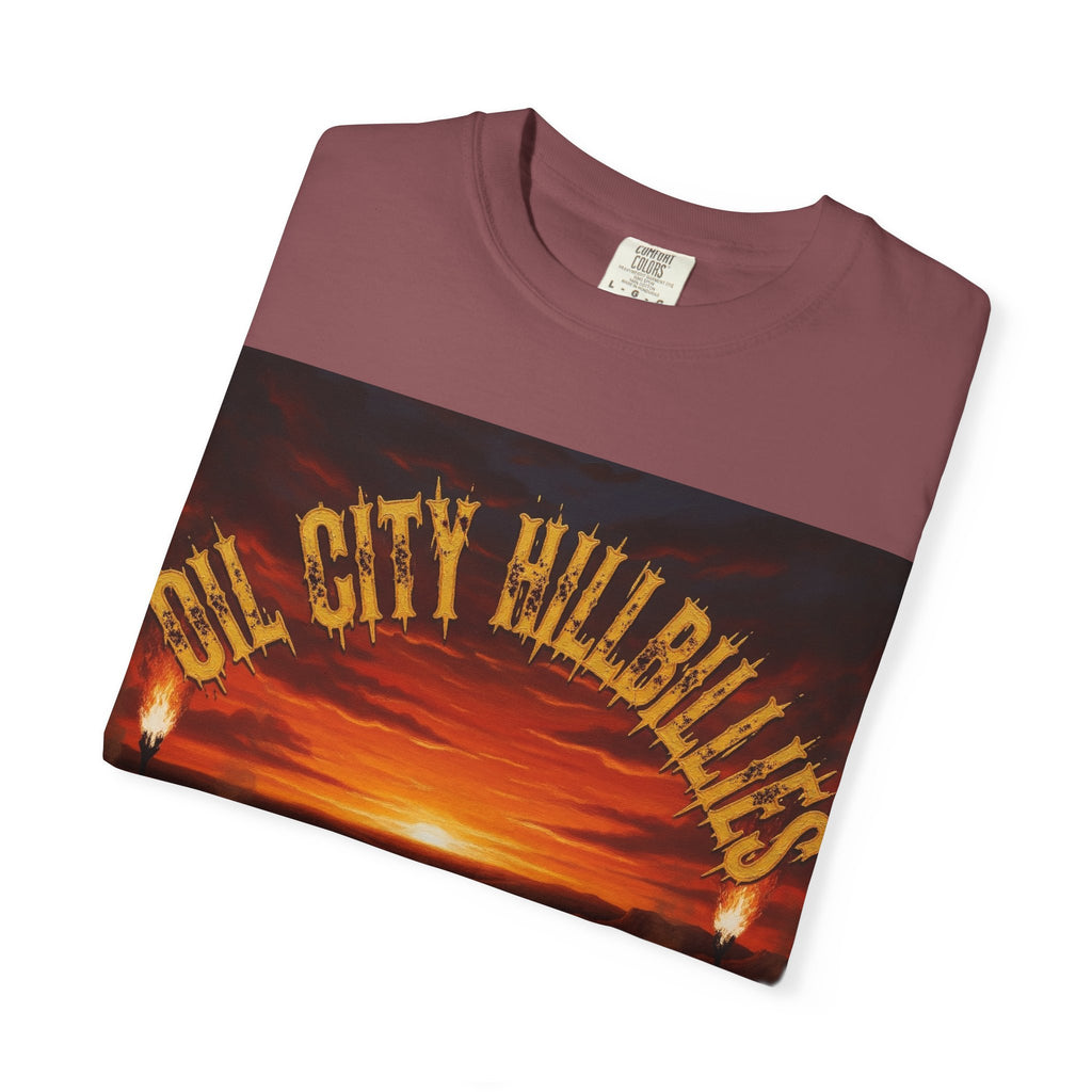 Oil City Hillbillies Sunset Vibe Unisex Tee – Summer Shirt, Festival Fashion, Vintage Graphic Band Tee, Edgy Southern Streetwear