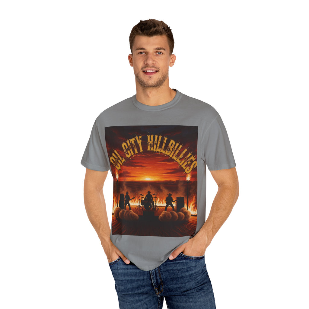 Oil City Hillbillies Sunset Vibe Unisex Tee – Summer Shirt, Festival Fashion, Vintage Graphic Band Tee, Edgy Southern Streetwear