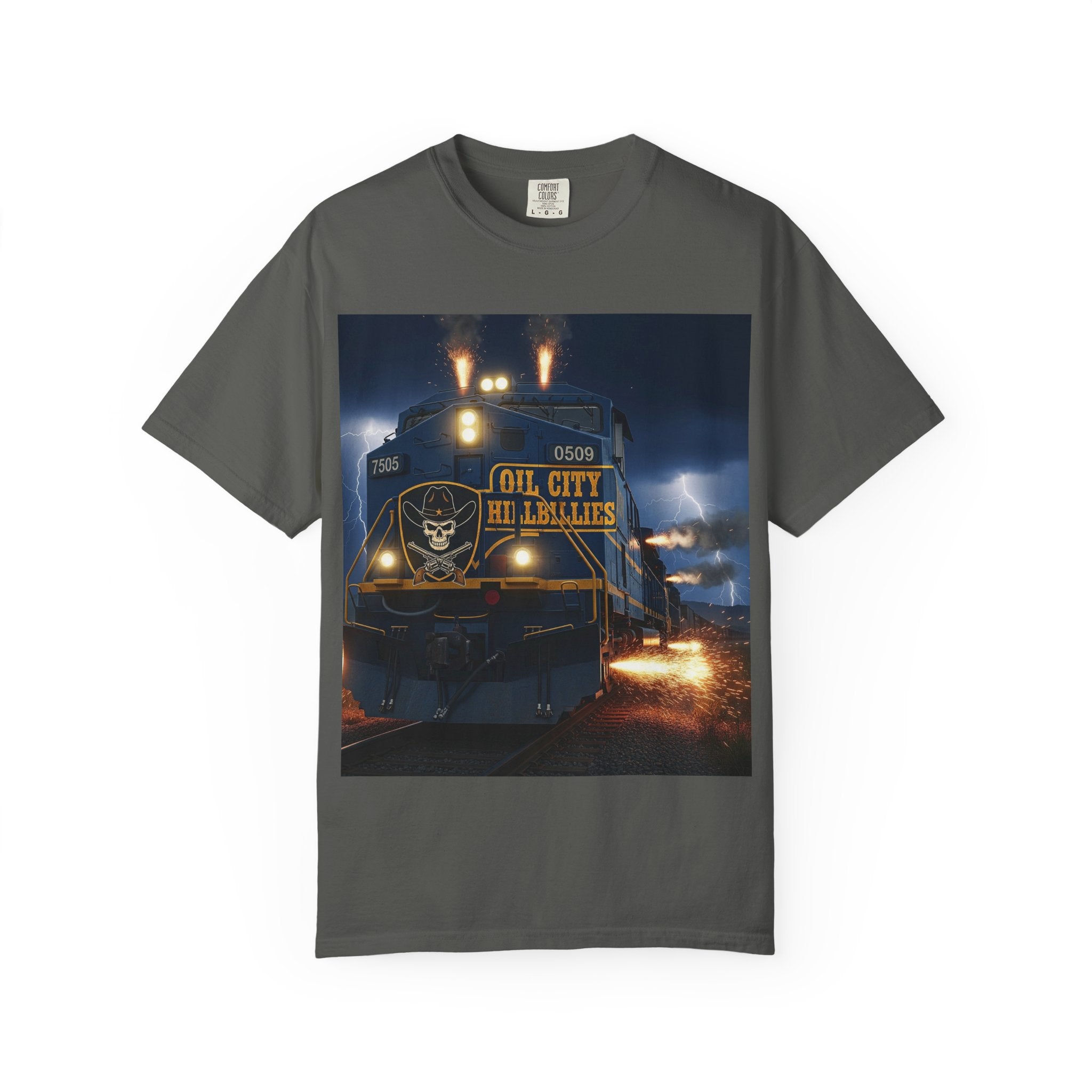 Oil City Hillbillies Unisex Garment-Dyed T-Shirt – Vintage Western Tee, Gift for Outlaw Country Fans, Southern Music Merch, Casual Wear for Band Supporters