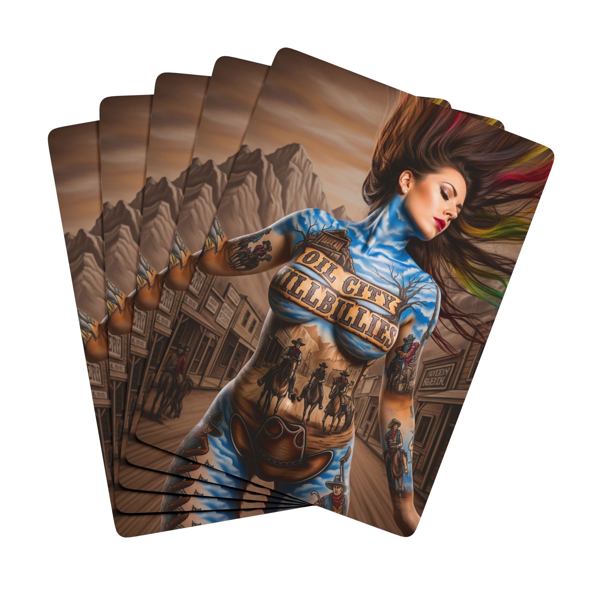 Oil City Hillbillies Poker Playing Cards Set | Artistic Country-Themed Deck, Game Night Essential, Collector’s Gift, Rustic Casino Style