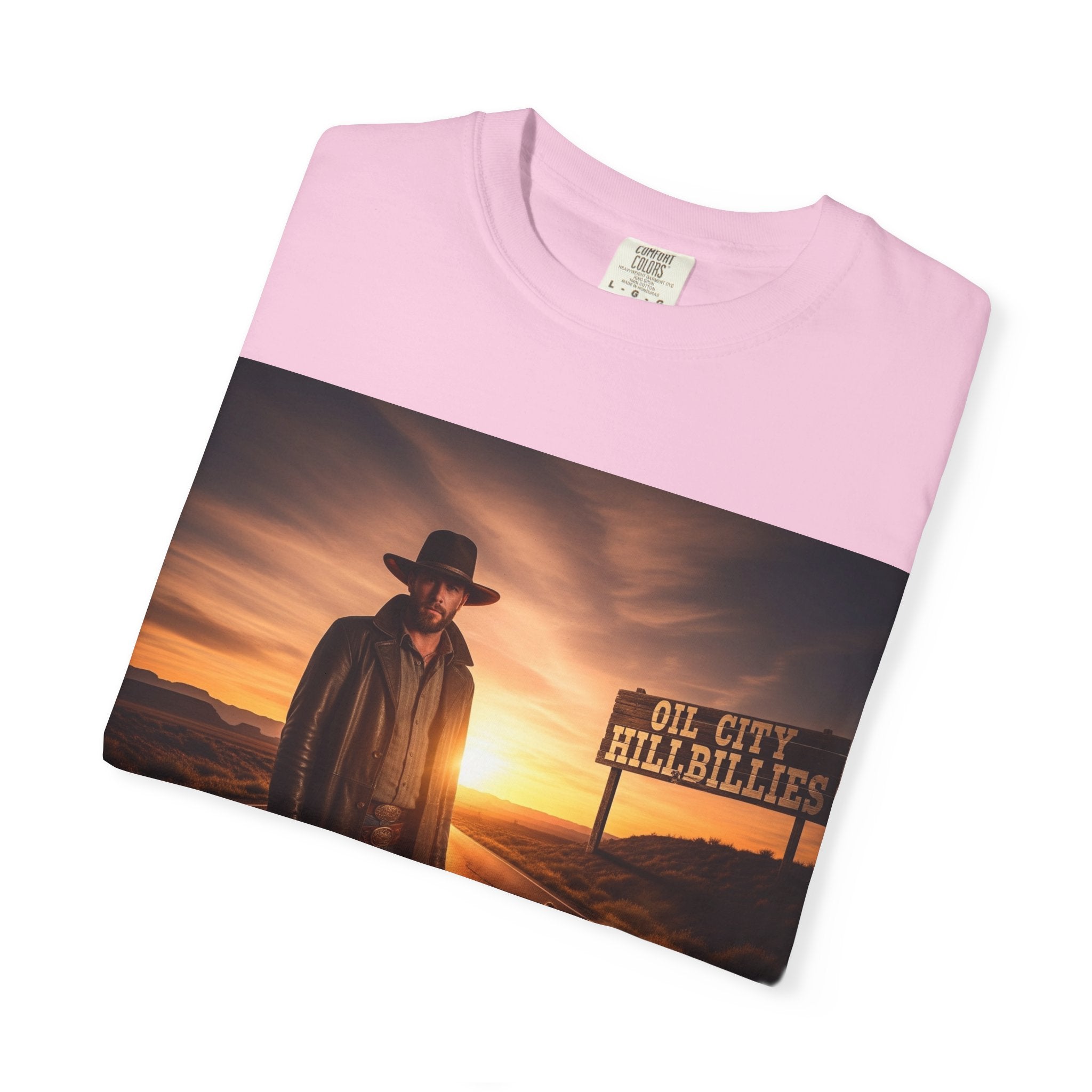 OCH Sunset Cowboy Graphic T-Shirt – Western Style Tee, Gift for Outlaw Country Fans, Casual Wear, Adventure Apparel, Unisex Fashion