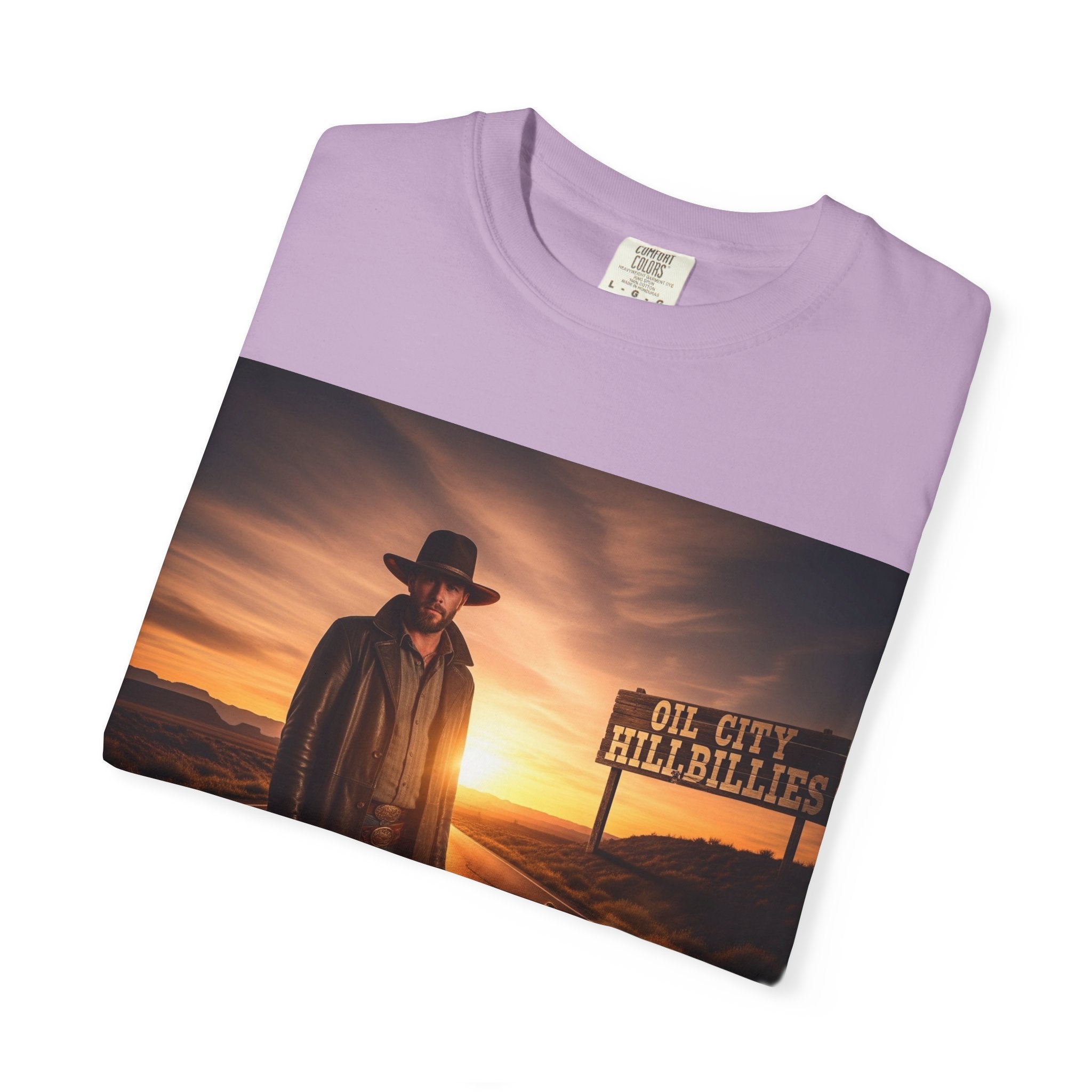 OCH Sunset Cowboy Graphic T-Shirt – Western Style Tee, Gift for Outlaw Country Fans, Casual Wear, Adventure Apparel, Unisex Fashion