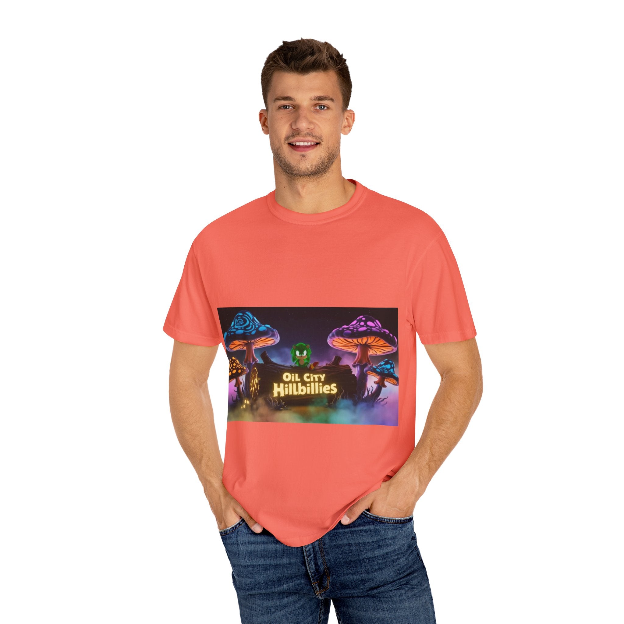 Chronic the Hemphog, Oil City Hillbillies T-Shirt | Unisex Garment-Dyed Tee for Art Lovers, Festival Goers, Quirky Gifts, Retro Style, Summer Essential