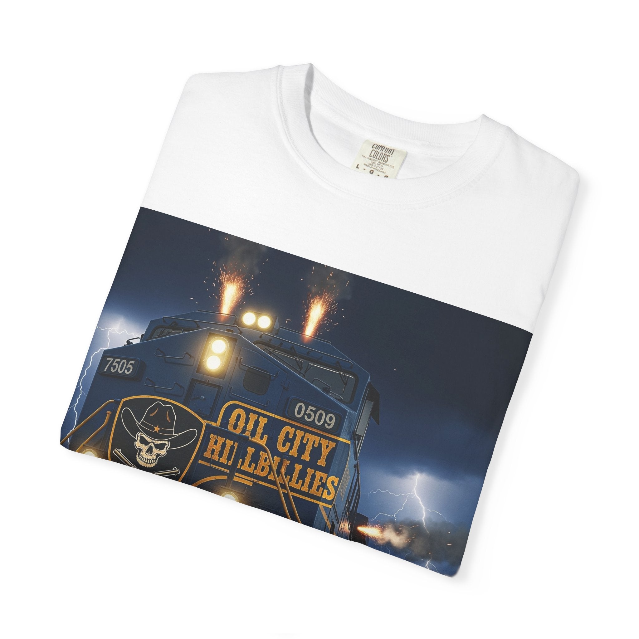 Oil City Hillbillies Unisex Garment-Dyed T-Shirt – Vintage Western Tee, Gift for Outlaw Country Fans, Southern Music Merch, Casual Wear for Band Supporters