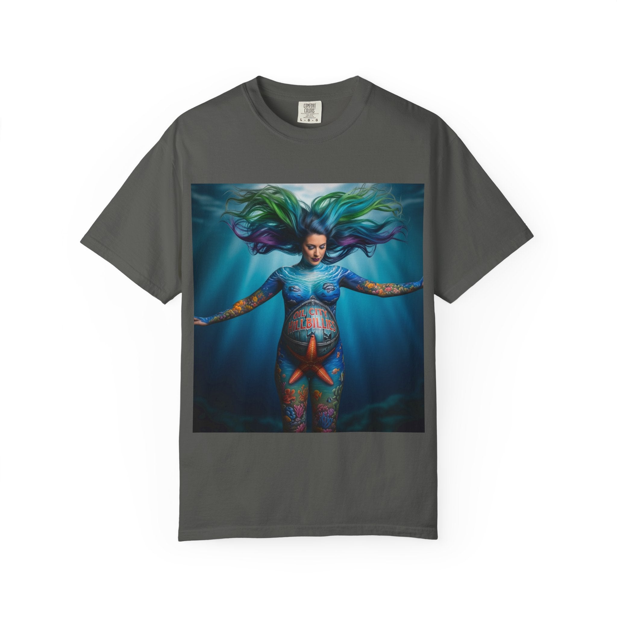 Garment-Dyed Oil City Hillbillies Tee Inspired by Southern Roots and Backwoods Culture, Bohemian T-shirt for Music Festivals, Artistic Outlaw Fashion Statement, Perfect Gift for Fans