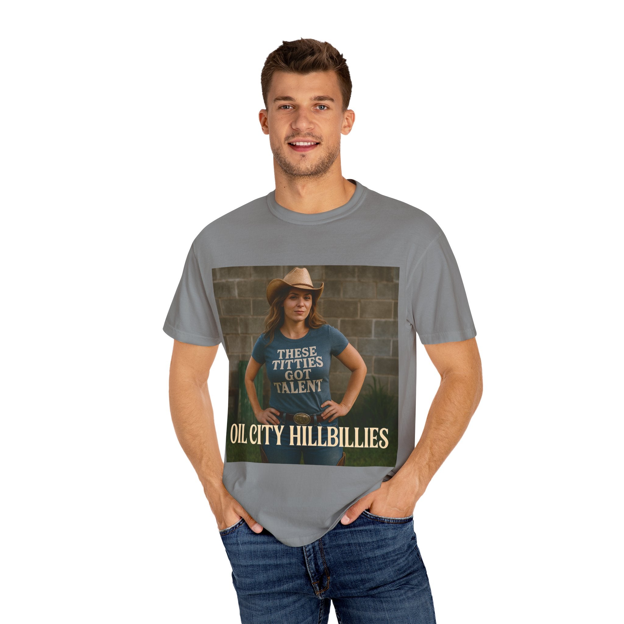 Oil City Hillbillies Unisex Garment-Dyed T-Shirt, Funny Country Shirt, Gift for Country Lovers, Unique Humor Tee, Casual Farm Style Apparel