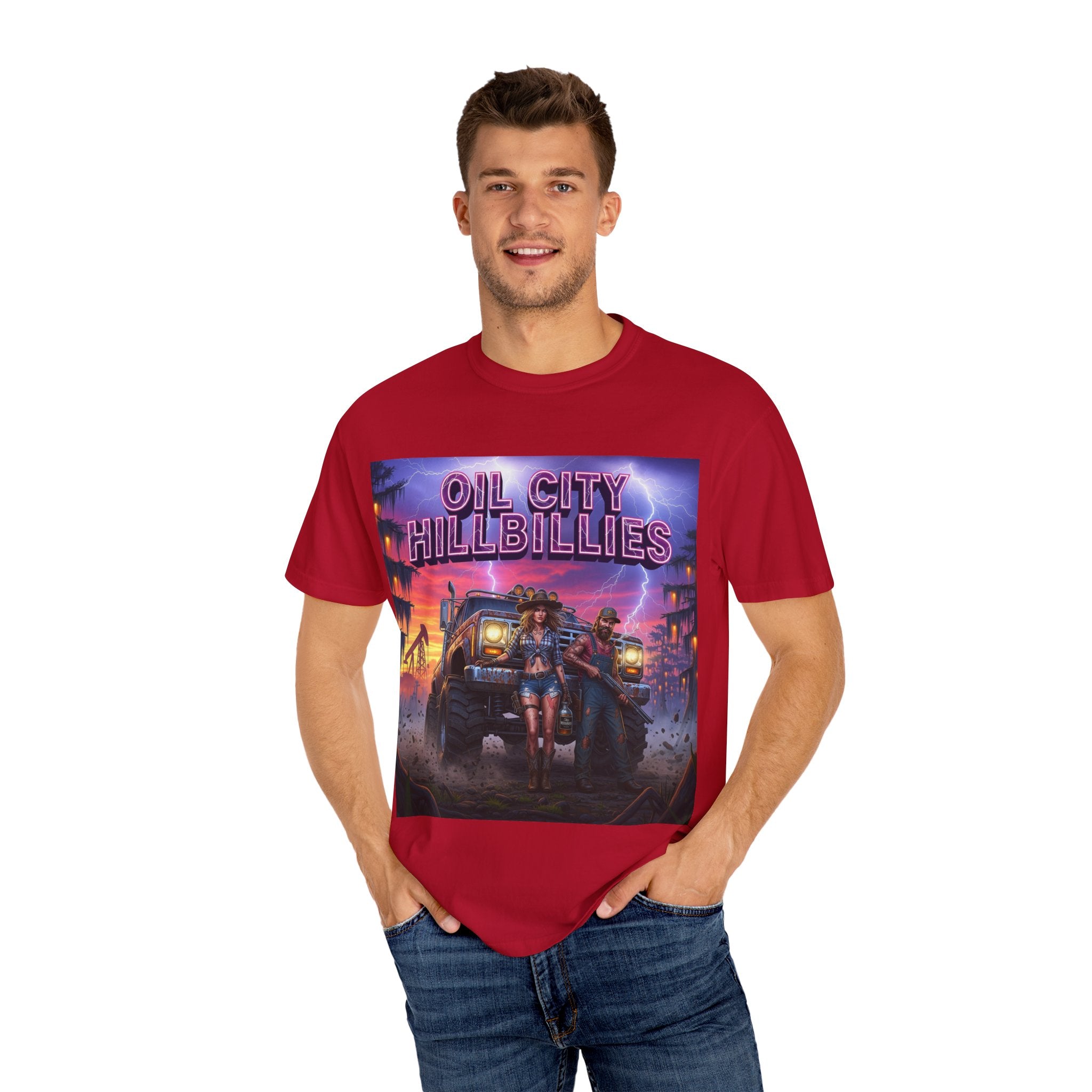 Vintage Oil City Hillbillies T-Shirt – Unisex Graphic Tee, Retro Gift, Festival Wear, Casual Style, Southern Outlaw Statement Shirt