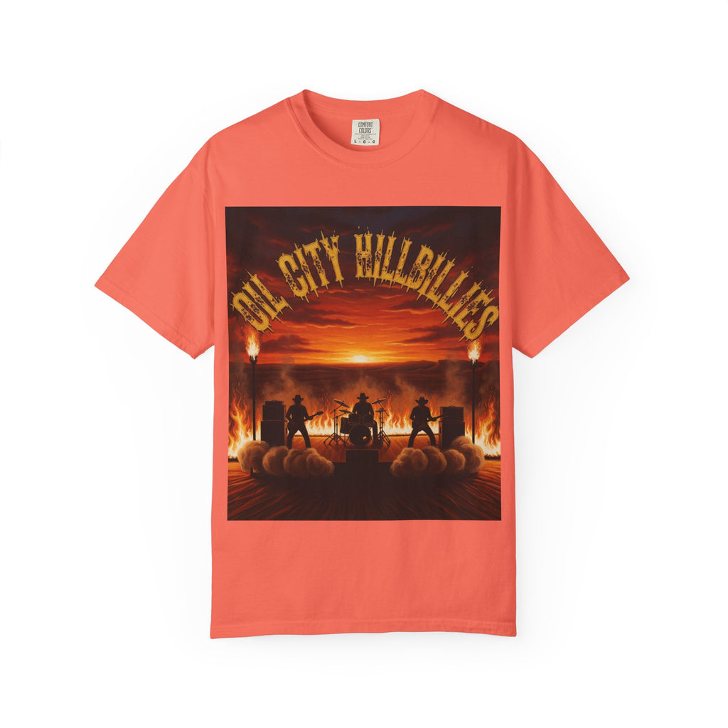 Oil City Hillbillies Sunset Vibe Unisex Tee – Summer Shirt, Festival Fashion, Vintage Graphic Band Tee, Edgy Southern Streetwear