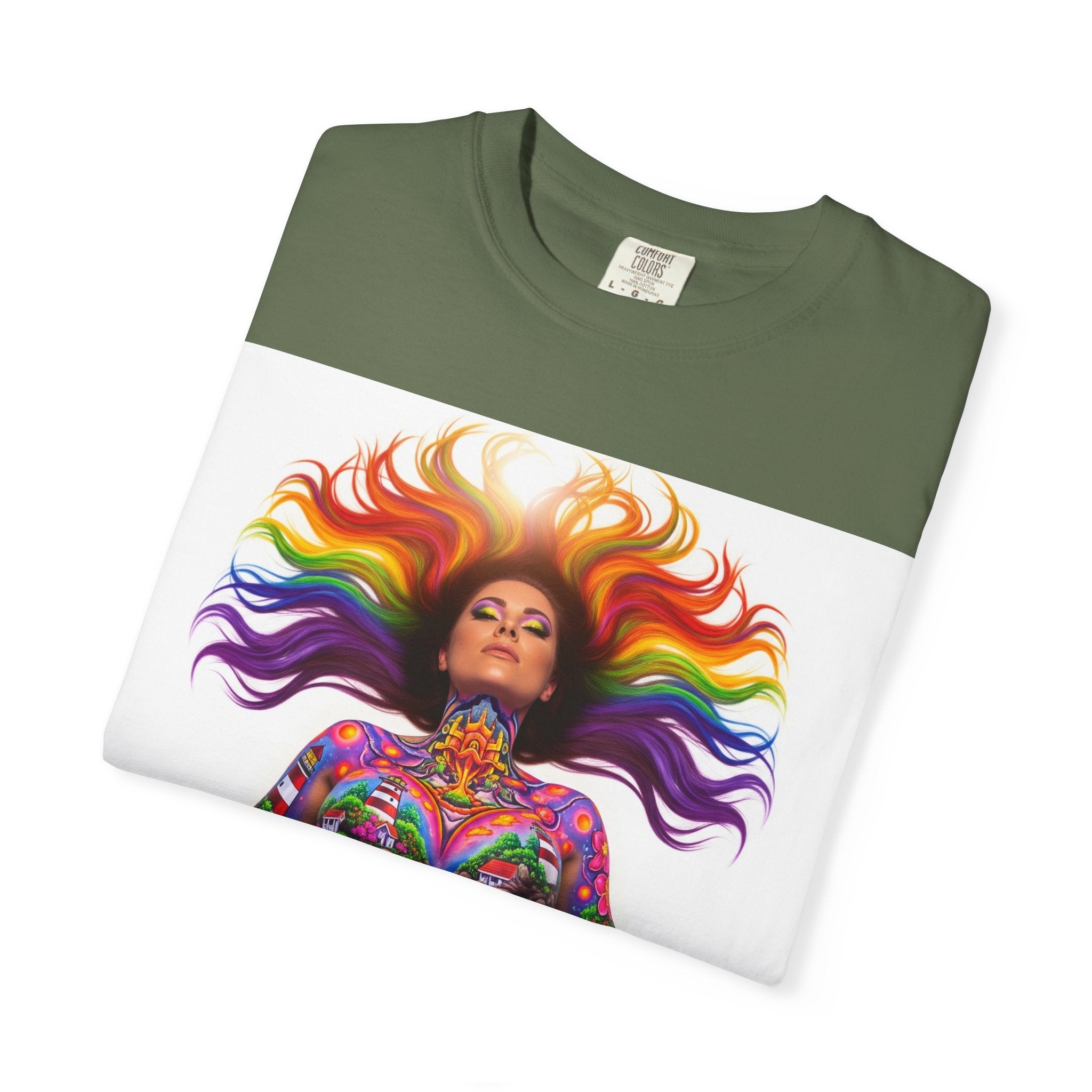 Oil City Hillbillies Full Body Art – Colorful Empowerment T-Shirt, Vibrant Art Tee, Unisex Graphic Shirt, Festival Wear, Pride Apparel, Gift for Artists