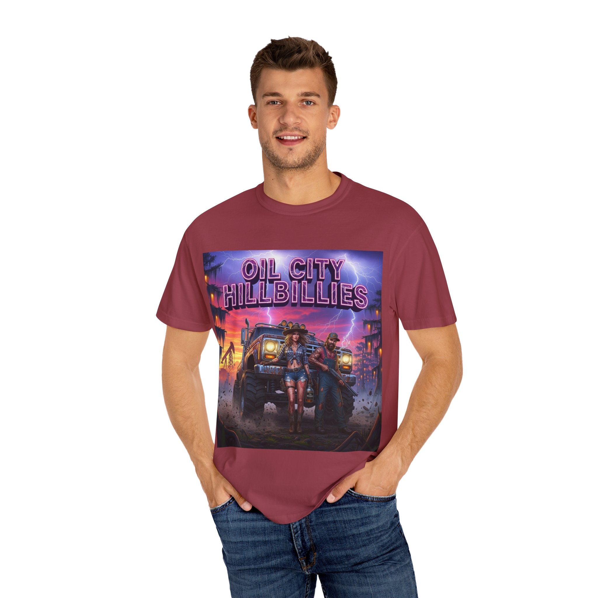 Vintage Oil City Hillbillies T-Shirt – Unisex Graphic Tee, Retro Gift, Festival Wear, Casual Style, Southern Outlaw Statement Shirt