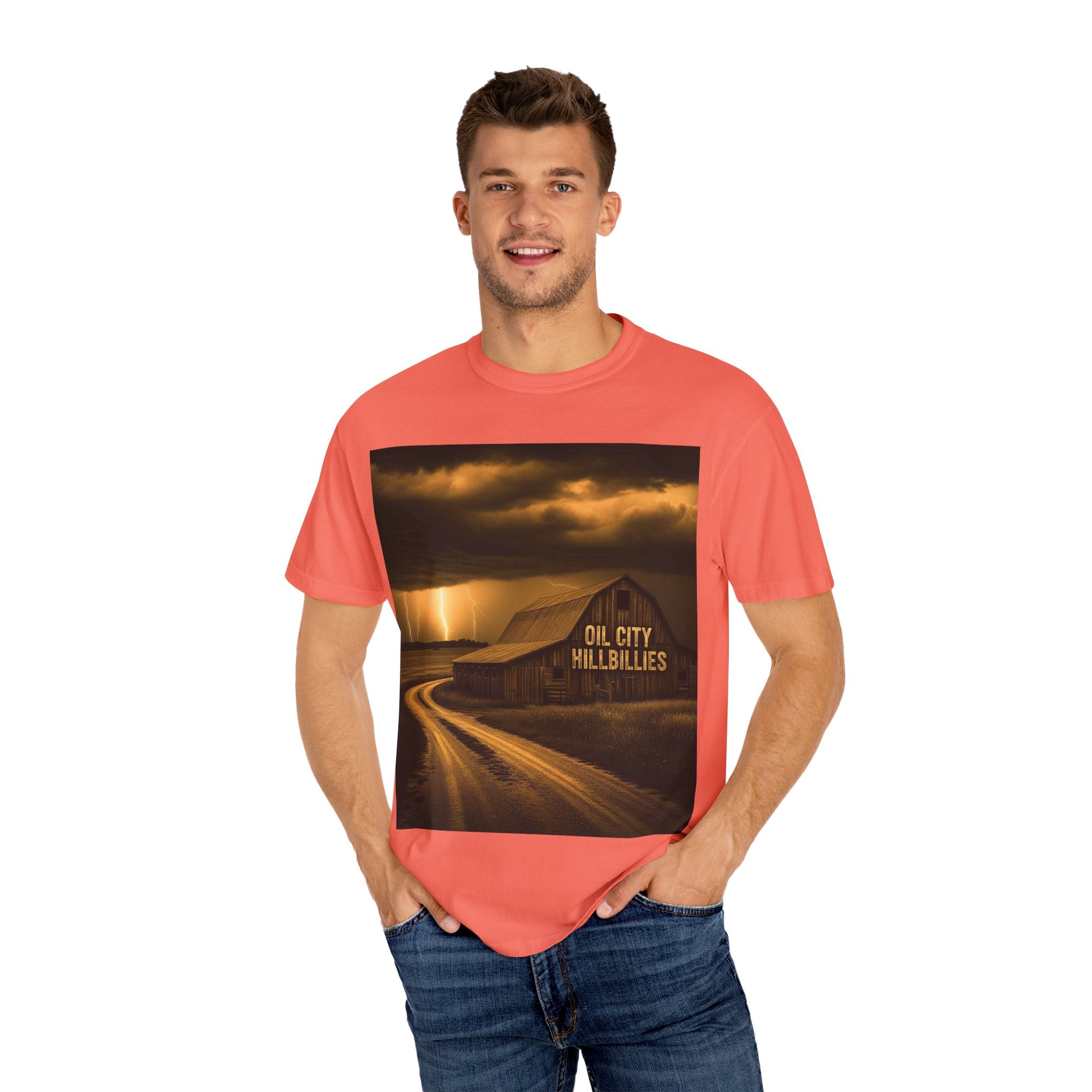 Oil City Hillbillies Vintage Graphic Tee – Unisex Outlaw Country T-Shirt, Southern Rock Band Merch, Country Concert Shirt