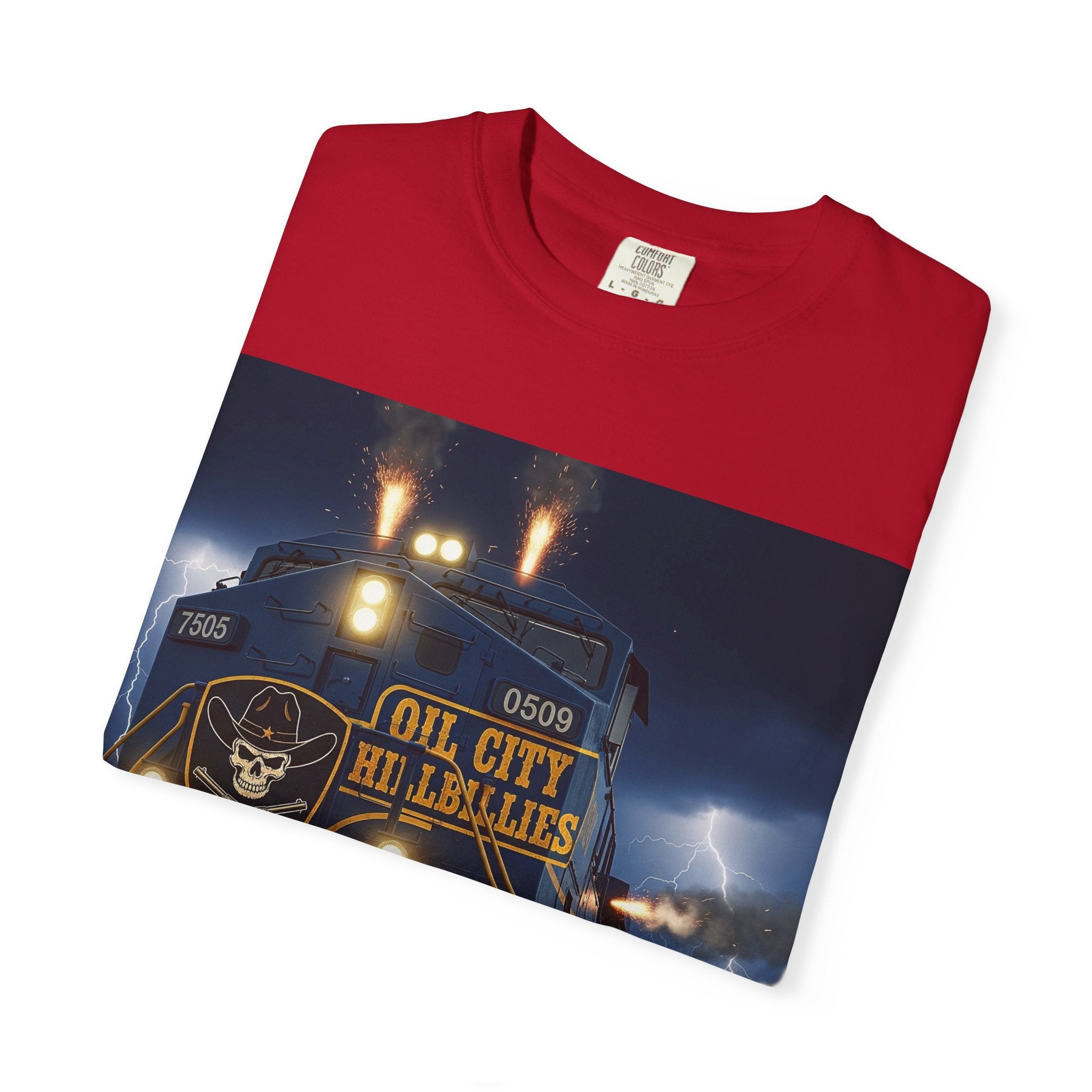 Oil City Hillbillies Unisex Garment-Dyed T-Shirt – Vintage Western Tee, Gift for Outlaw Country Fans, Southern Music Merch, Casual Wear for Band Supporters