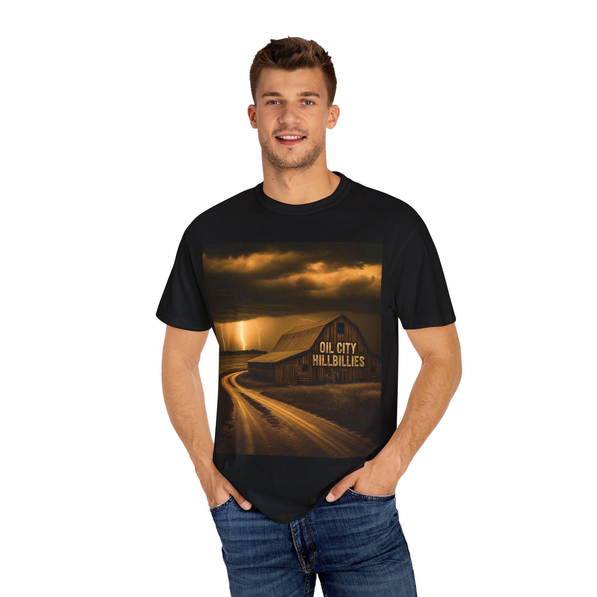 Oil City Hillbillies Vintage Graphic Tee – Unisex Outlaw Country T-Shirt, Southern Rock Band Merch, Country Concert Shirt