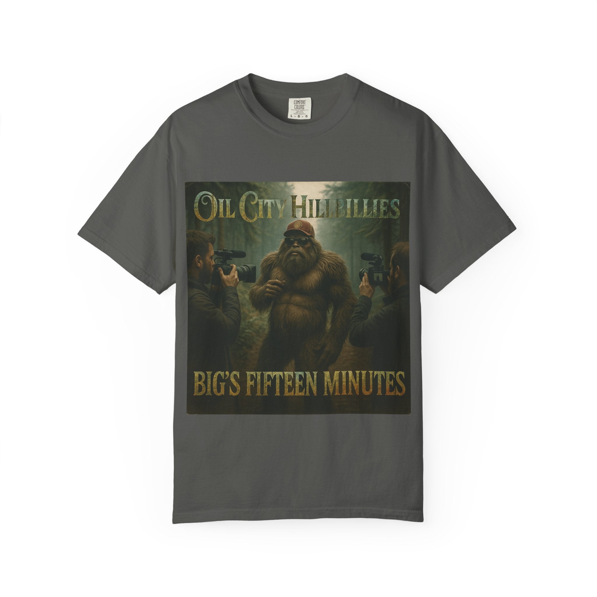 Oil City Hillbillies Unisex T-Shirt, Vintage Style Tee, Bigfoot Humor, Casual Wear, Gift for Nature Lovers, Fun Weekend Shirt