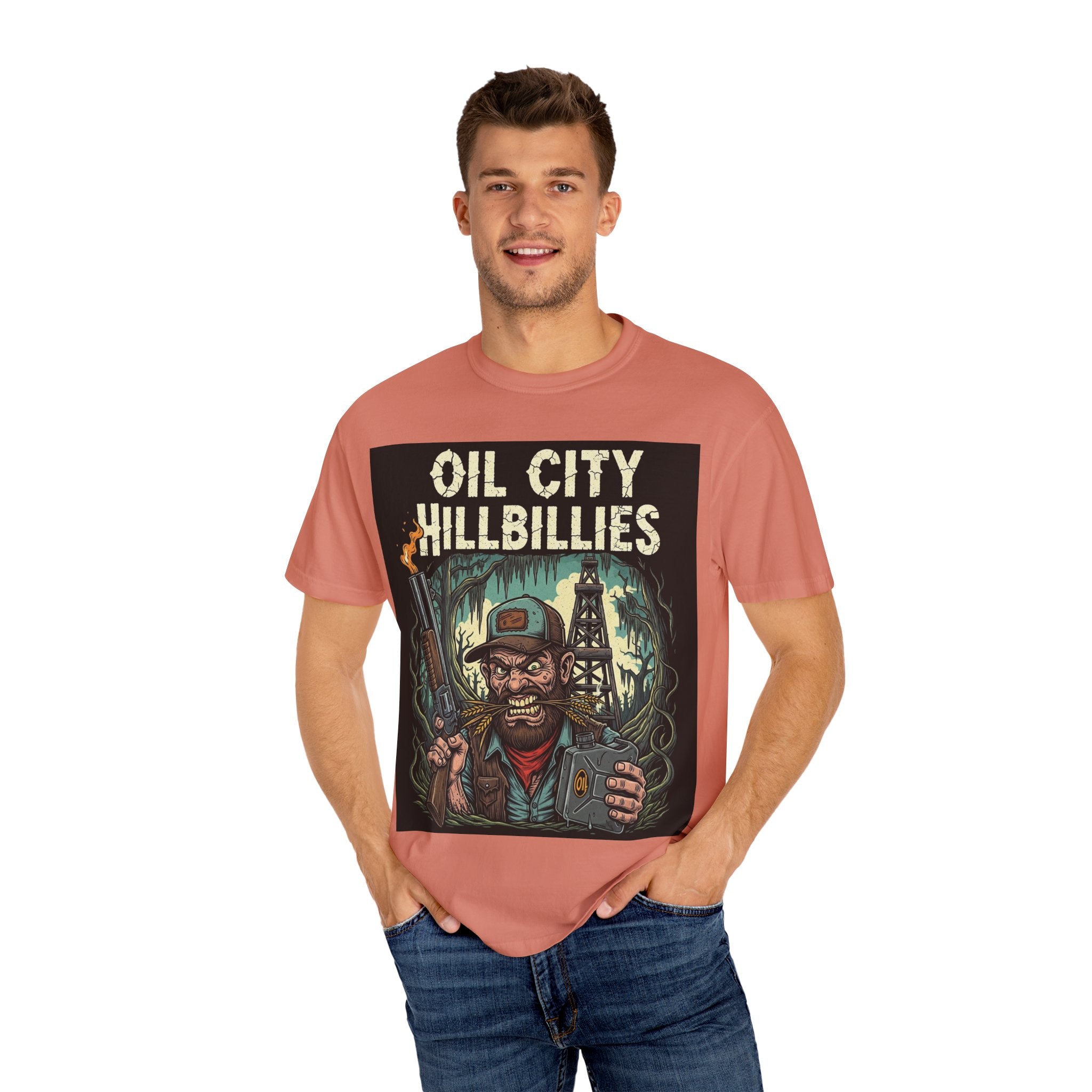 Oil City Hillbillies Unisex T-Shirt – Vintage Graphic Tee, Funny Gift, Casual Wear, Festive Party Shirt, 90s Nostalgia Style