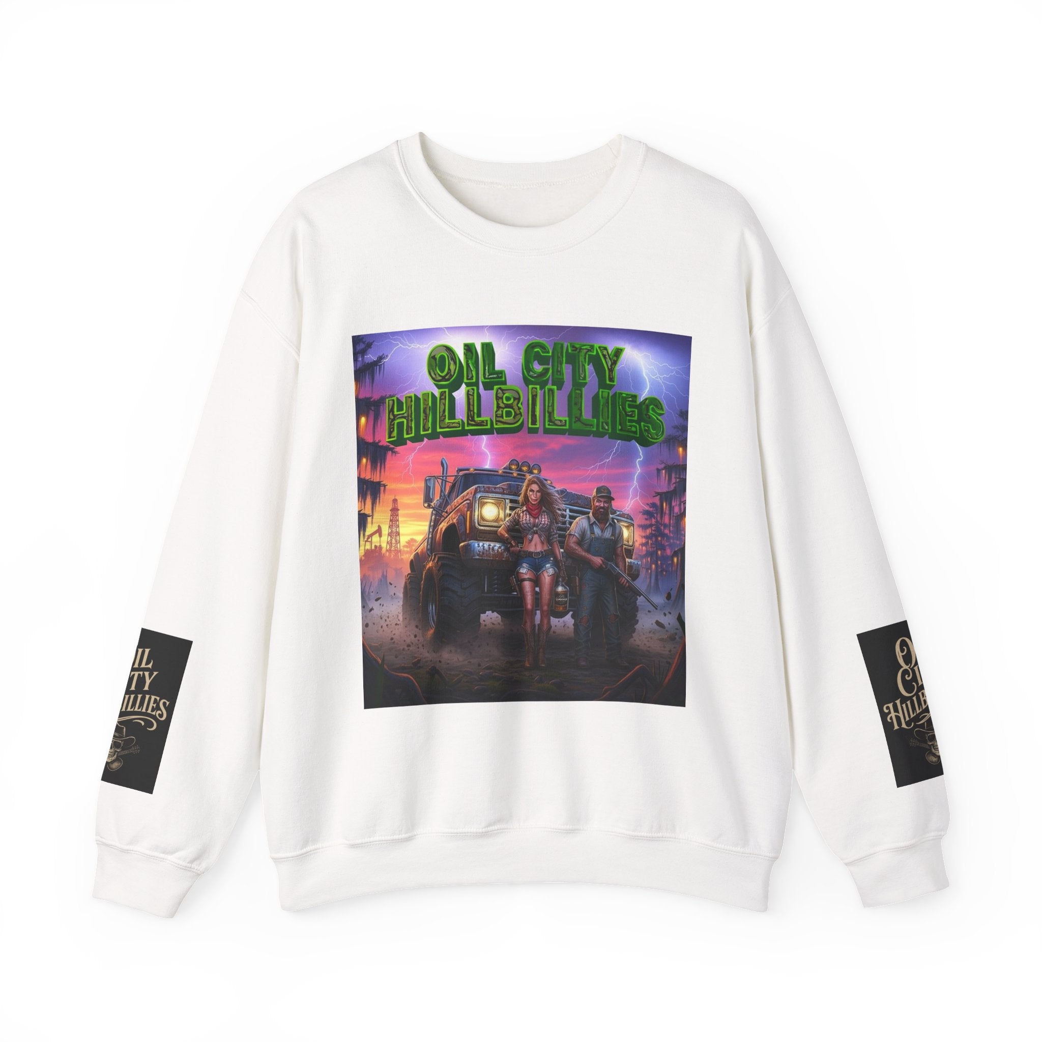 Oil City Hillbillies Sweatshirt, Unisex Crewneck, Vintage Style, Cozy Gift, Casual Wear, Festival Apparel, Retro Fashion
