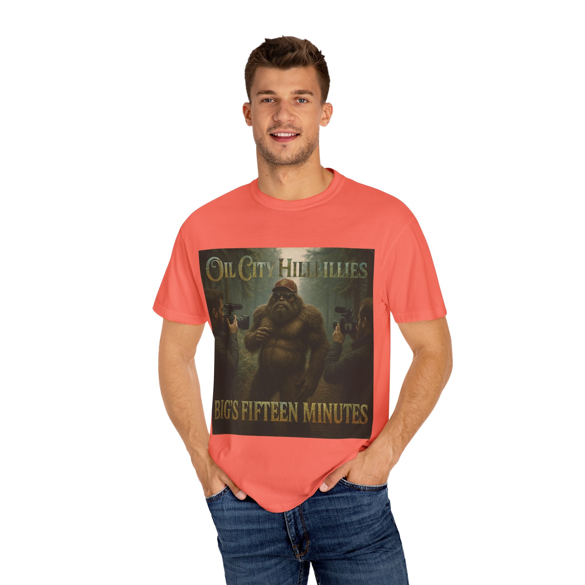 Oil City Hillbillies Unisex T-Shirt, Vintage Style Tee, Bigfoot Humor, Casual Wear, Gift for Nature Lovers, Fun Weekend Shirt