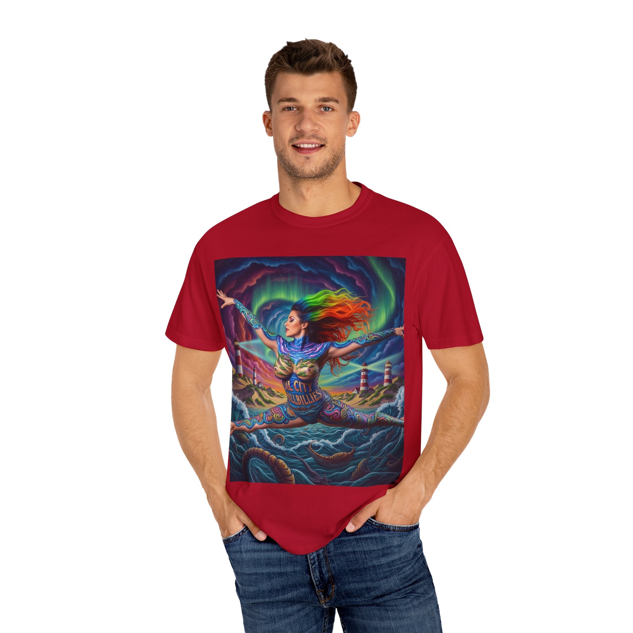 Oil City Hillbillies Colorful Spirit Unisex T-Shirt, Artistic Graphic Tee, Casual Wear, Gift for Art Lovers, Summer Festival Fashion