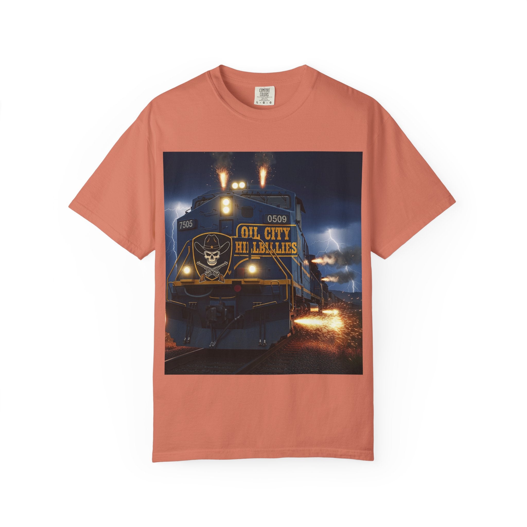 Oil City Hillbillies Unisex Garment-Dyed T-Shirt – Vintage Western Tee, Gift for Outlaw Country Fans, Southern Music Merch, Casual Wear for Band Supporters