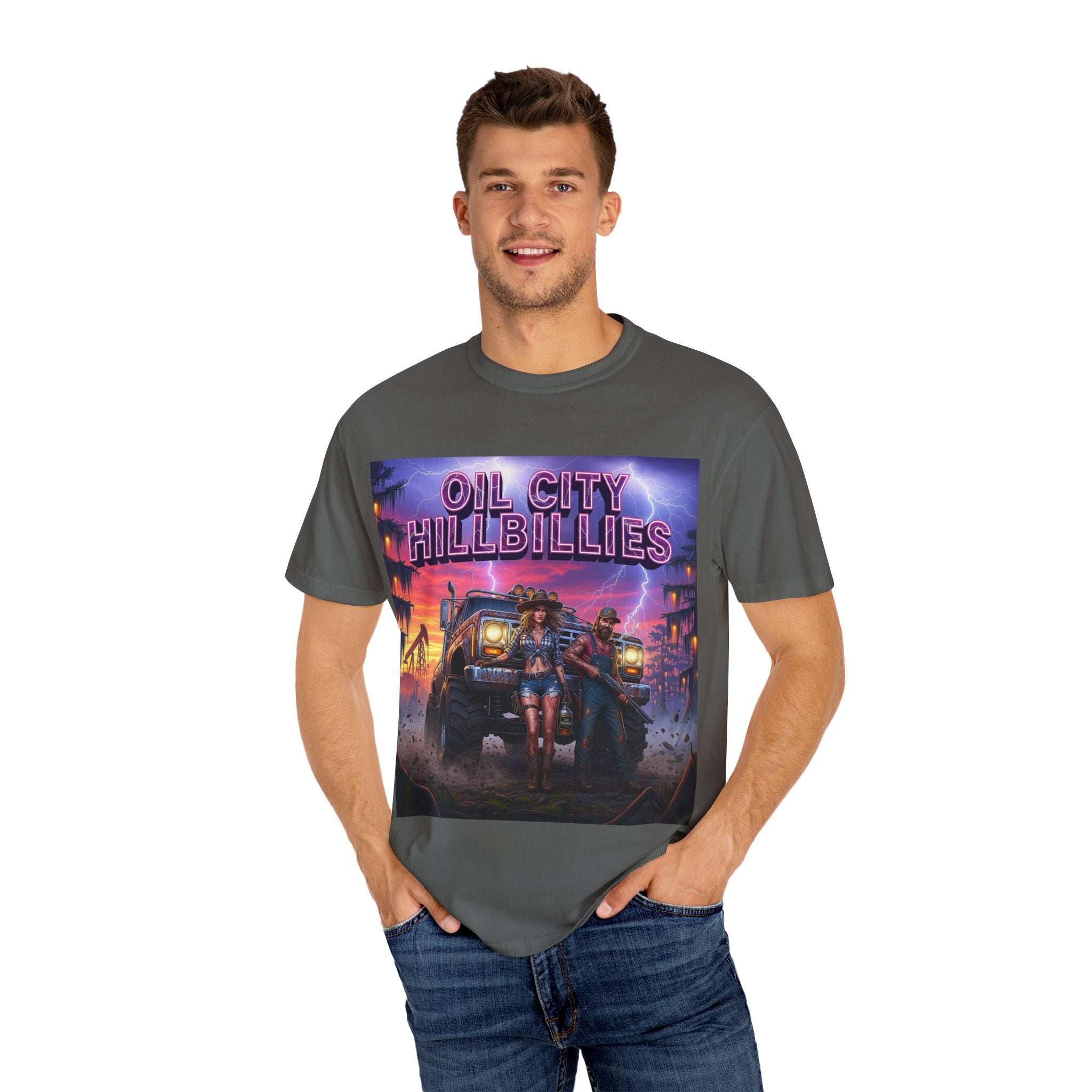 Vintage Oil City Hillbillies T-Shirt – Unisex Graphic Tee, Retro Gift, Festival Wear, Casual Style, Southern Outlaw Statement Shirt