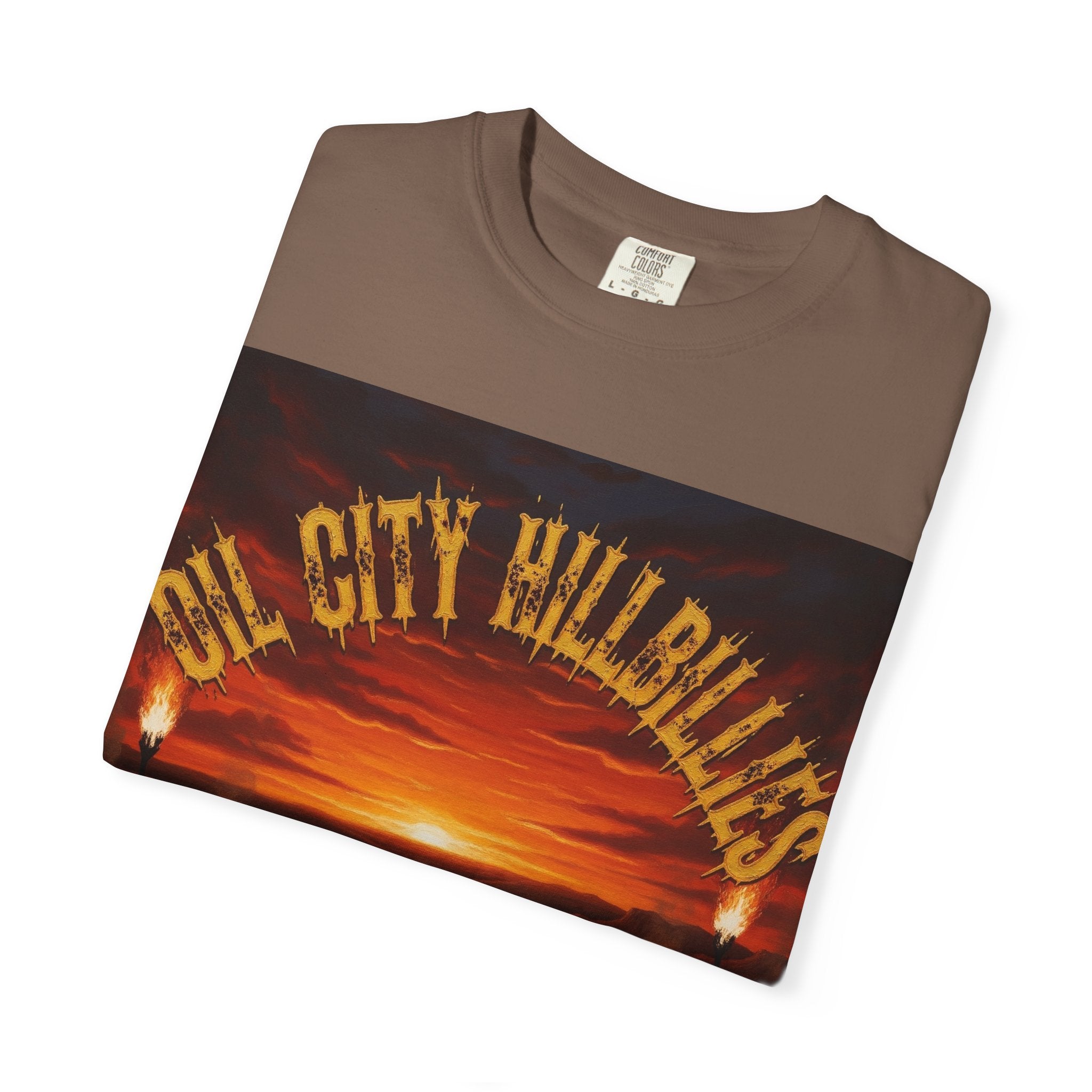 Oil City Hillbillies Sunset Vibe Unisex Tee – Summer Shirt, Festival Fashion, Vintage Graphic Band Tee, Edgy Southern Streetwear