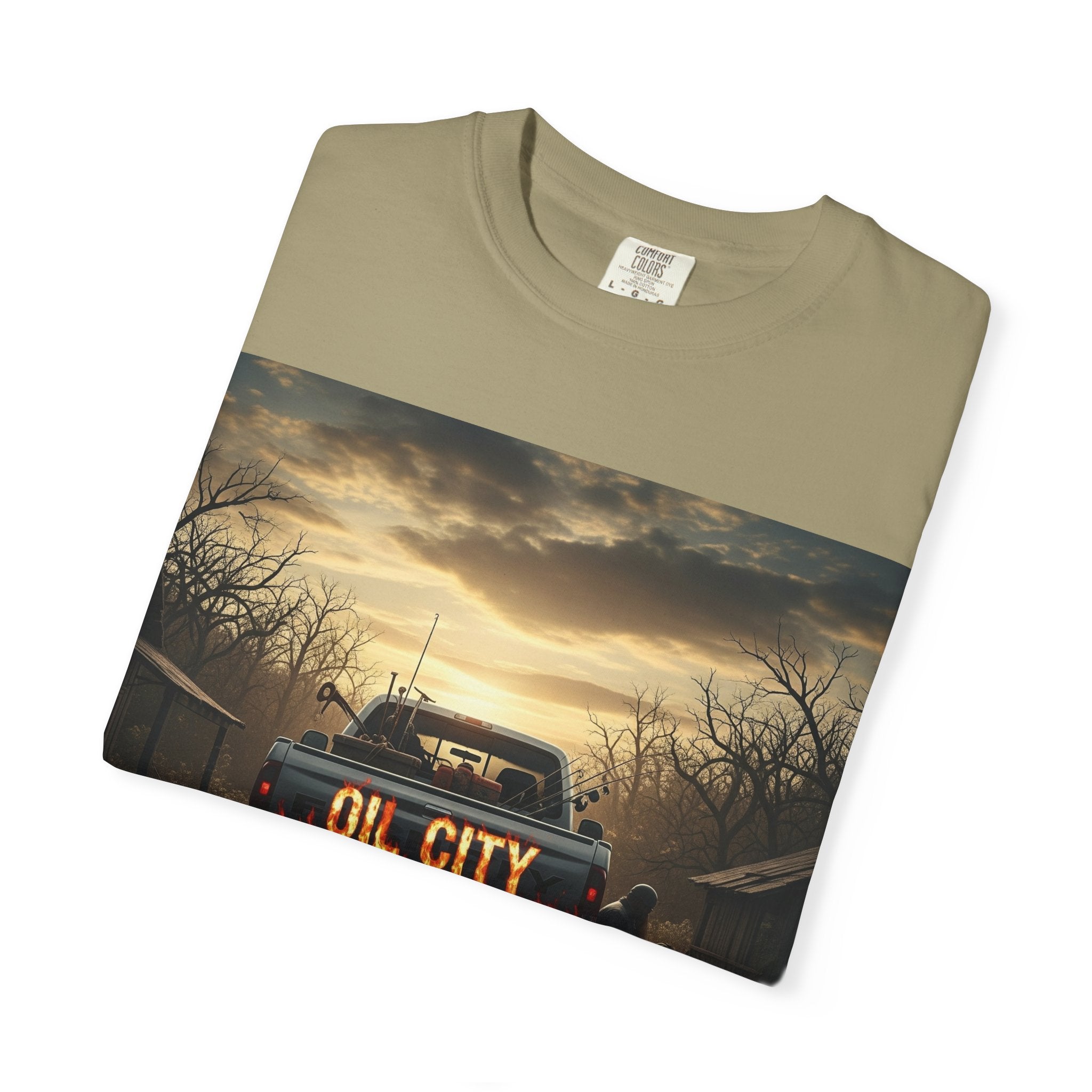 Oil City Hillbillies T-Shirt, Unisex Garment-Dyed Tee, Casual Wear, Outdoor Adventure, Gift for Country Lovers, Vintage Style