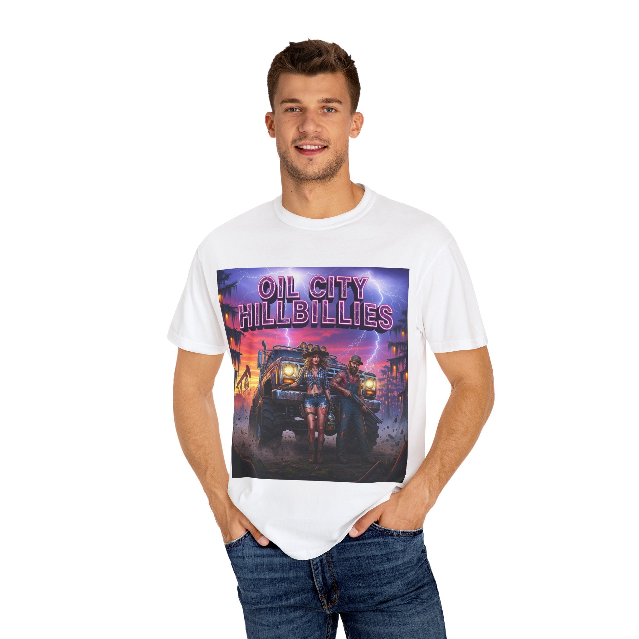 Vintage Oil City Hillbillies T-Shirt – Unisex Graphic Tee, Retro Gift, Festival Wear, Casual Style, Southern Outlaw Statement Shirt