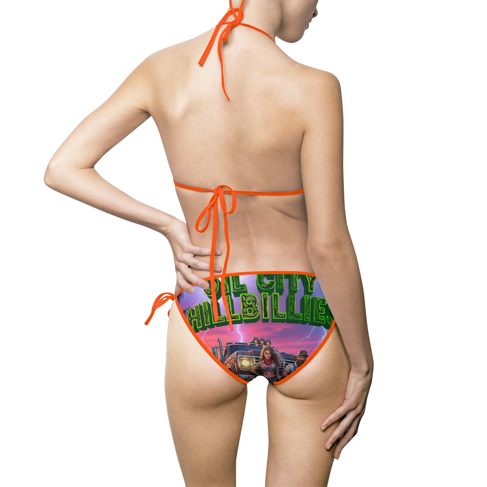 Vibrant Oil City Hillbillies, Women's Bikini Swimsuit, Colorful Swimwear for Beach, Pool Party, Summer Fun, Vacation, Swim Team