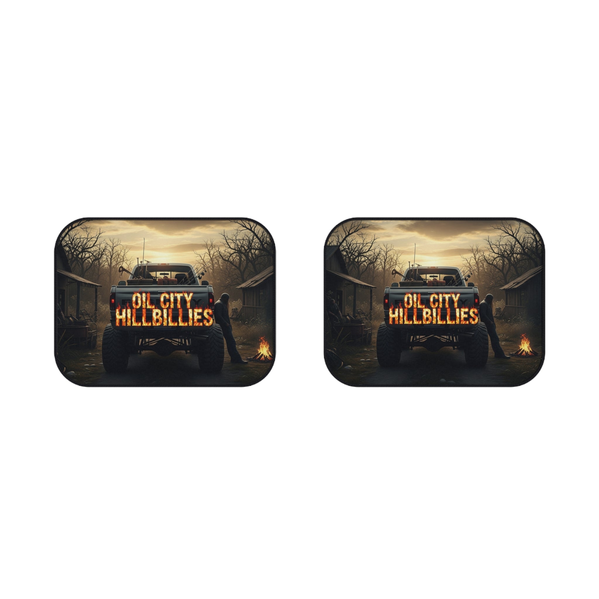 Oil City Hillbillies Car Mats, Custom Vehicle Accessories, Unique Gift for Truck Lovers, Rustic Home Decor, Off-Road Enthusiast Must-Have