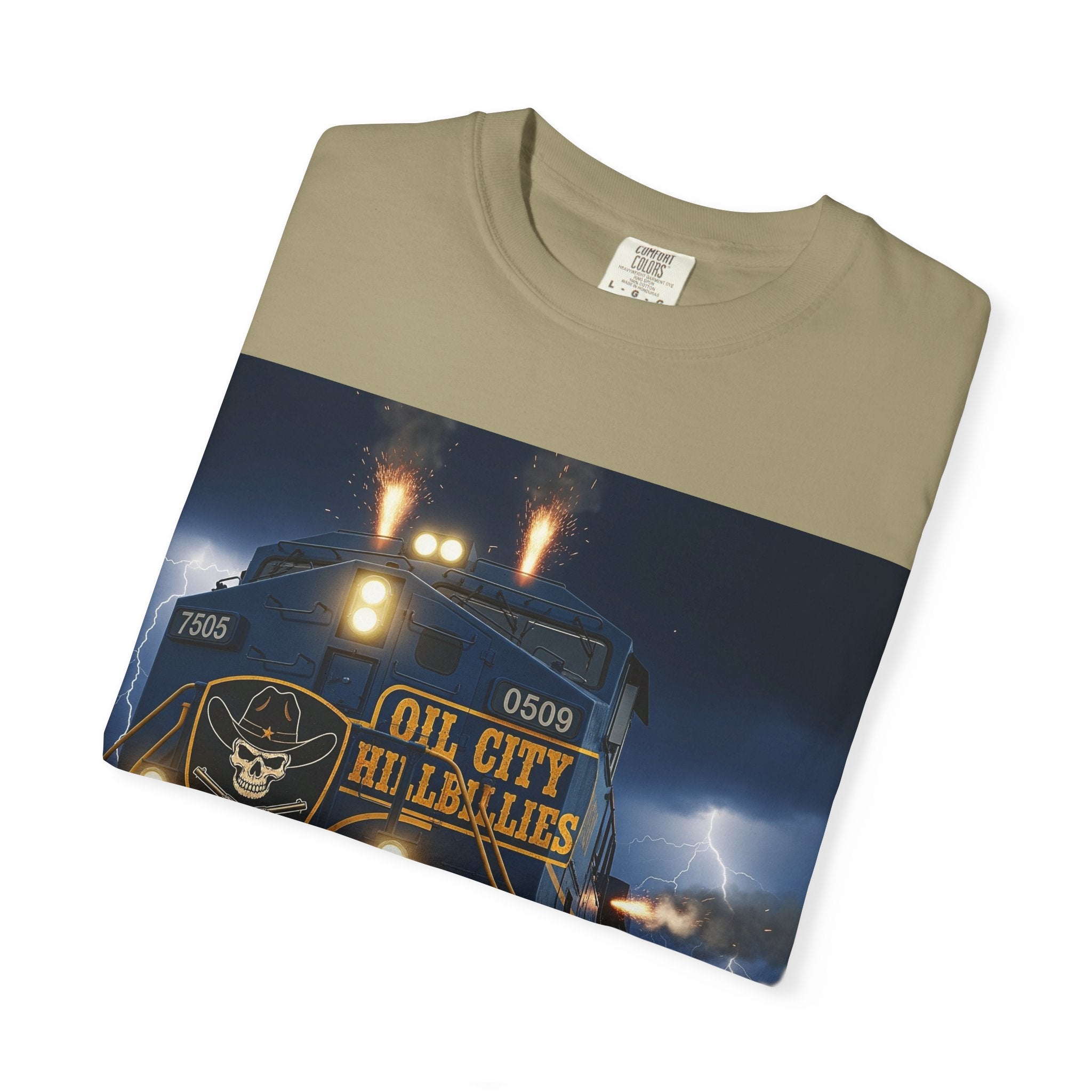 Oil City Hillbillies Unisex Garment-Dyed T-Shirt – Vintage Western Tee, Gift for Outlaw Country Fans, Southern Music Merch, Casual Wear for Band Supporters