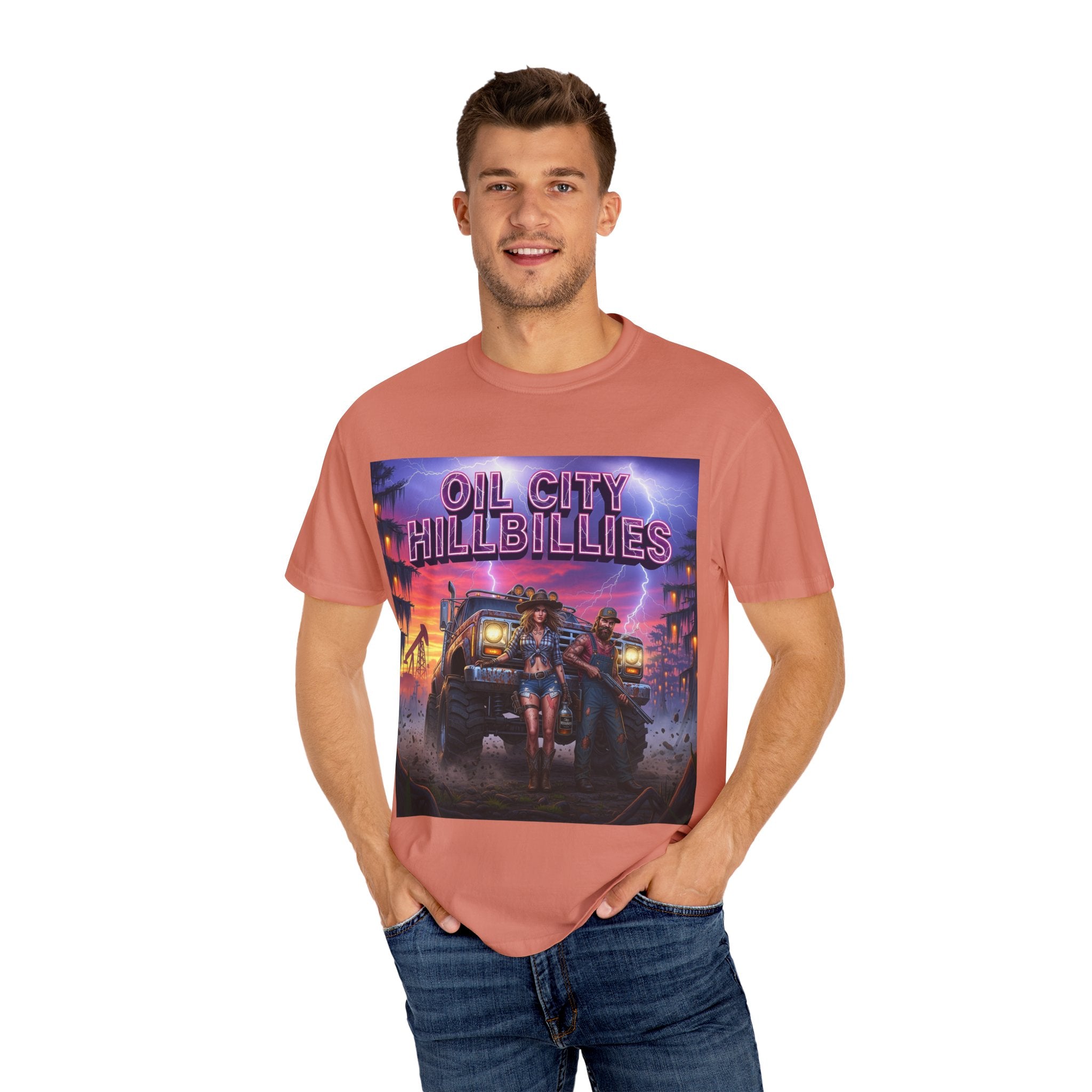 Vintage Oil City Hillbillies T-Shirt – Unisex Graphic Tee, Retro Gift, Festival Wear, Casual Style, Southern Outlaw Statement Shirt
