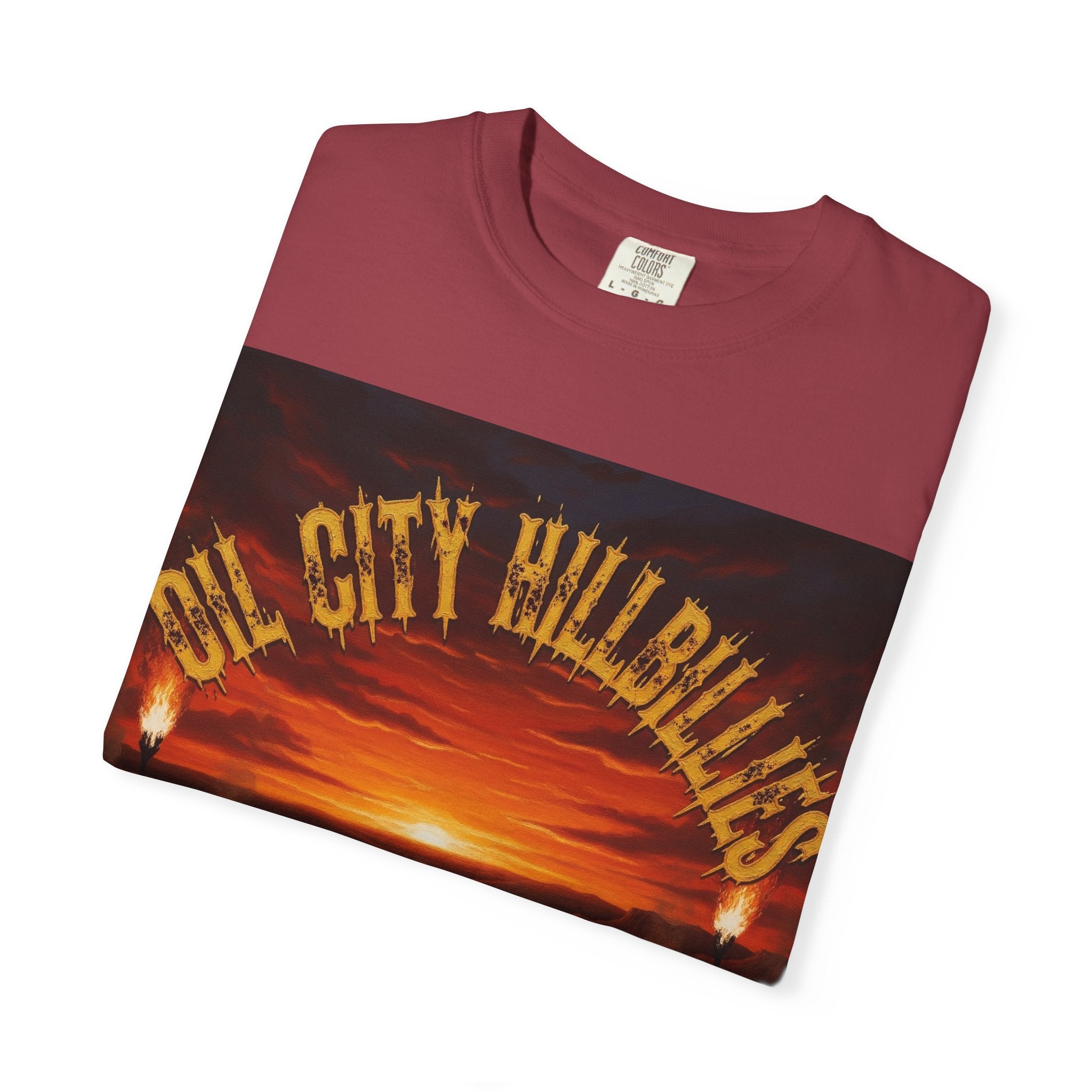 Oil City Hillbillies Sunset Vibe Unisex Tee – Summer Shirt, Festival Fashion, Vintage Graphic Band Tee, Edgy Southern Streetwear