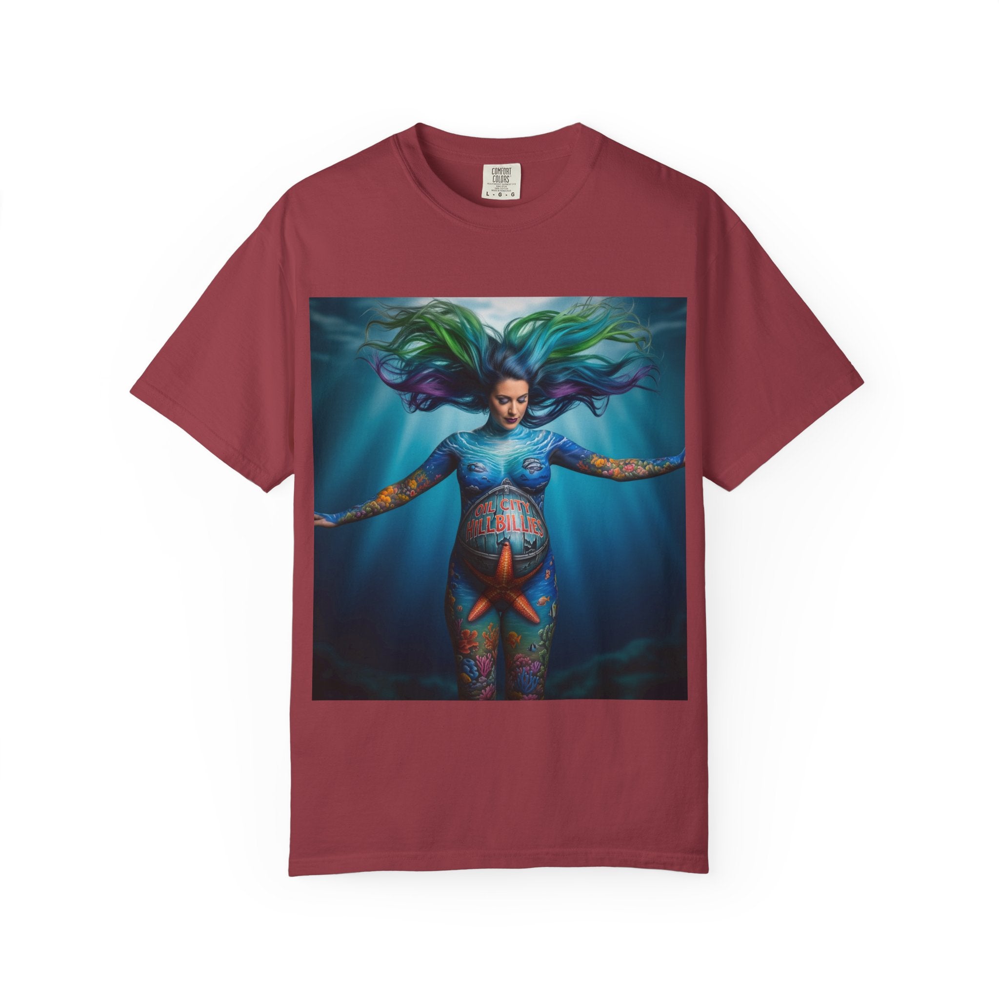 Garment-Dyed Oil City Hillbillies Tee Inspired by Southern Roots and Backwoods Culture, Bohemian T-shirt for Music Festivals, Artistic Outlaw Fashion Statement, Perfect Gift for Fans
