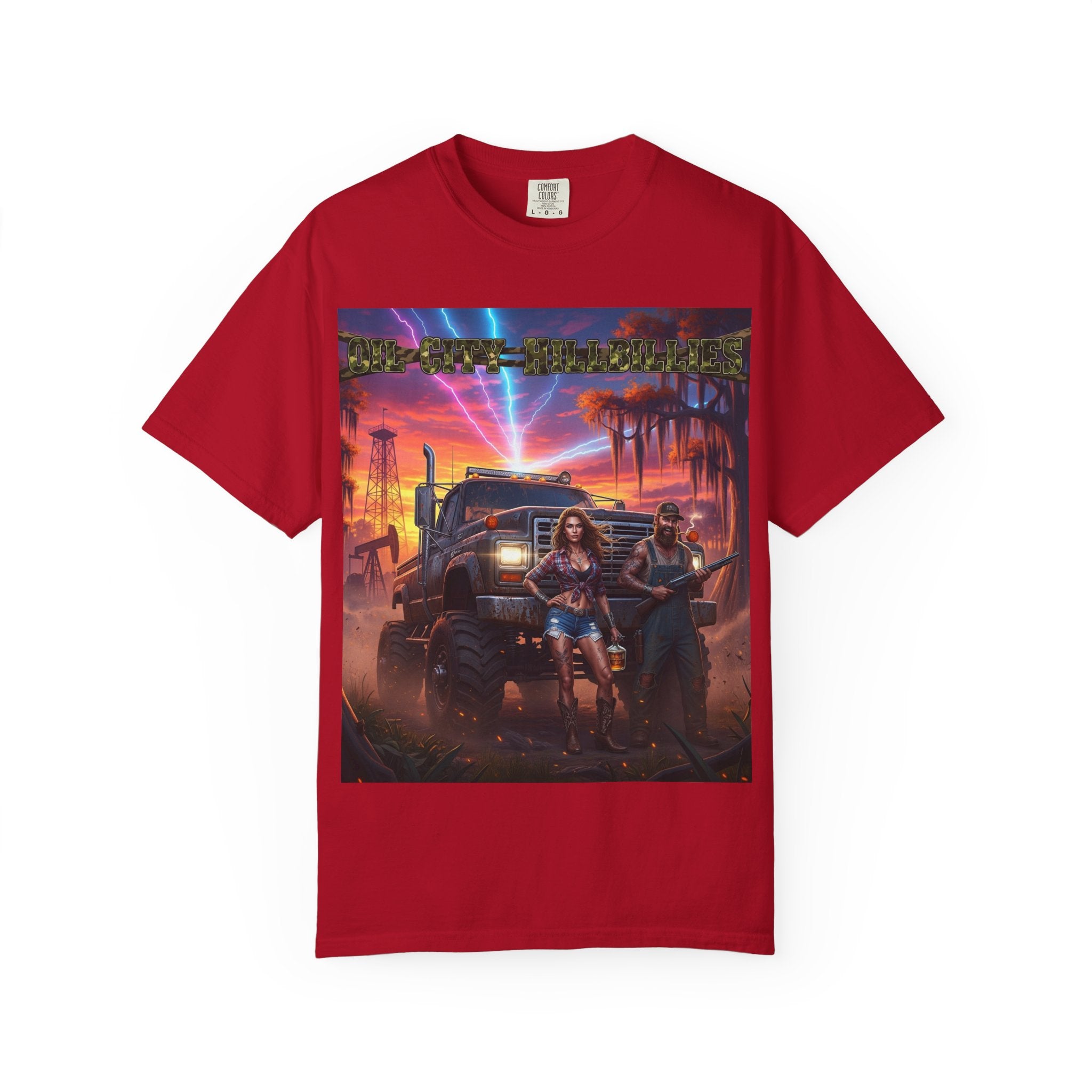 Oil City Hillbillies Adventurous Graphic T-Shirt – Fun Gift for Outdoor Lovers, Summer Vibes, Unisex Casual Wear, Adventure Shirt, Retro Band Tee