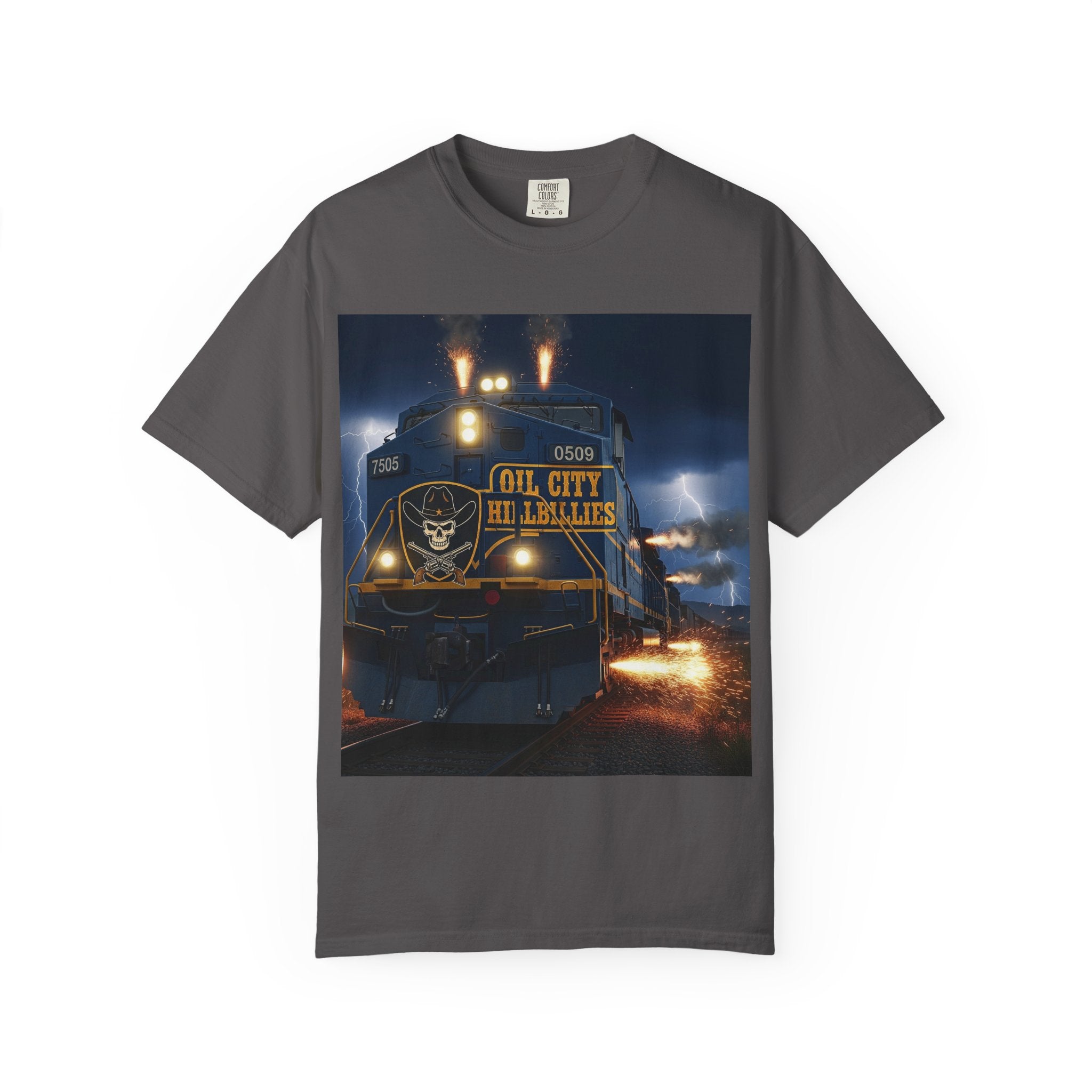 Oil City Hillbillies Unisex Garment-Dyed T-Shirt – Vintage Western Tee, Gift for Outlaw Country Fans, Southern Music Merch, Casual Wear for Band Supporters