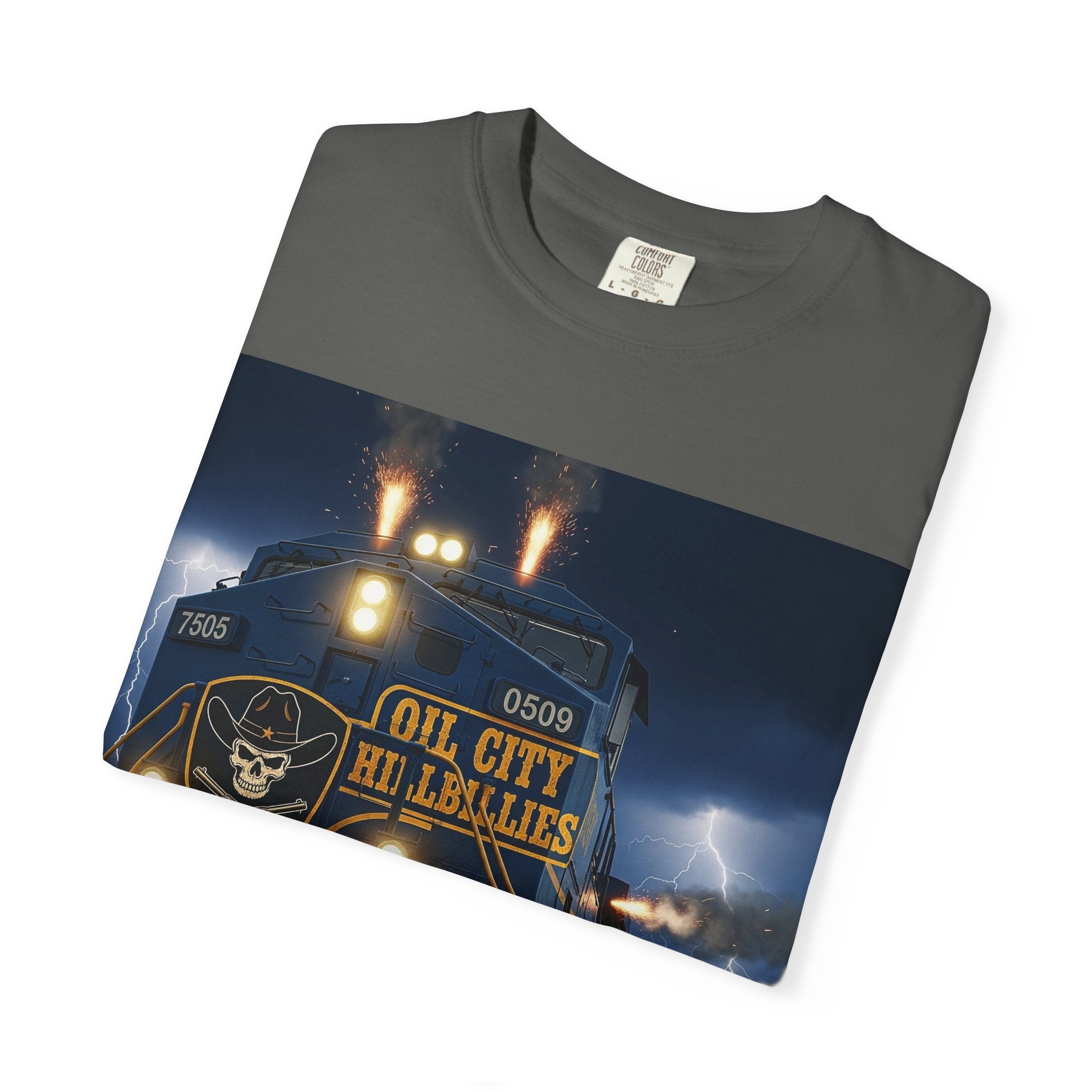 Oil City Hillbillies Unisex Garment-Dyed T-Shirt – Vintage Western Tee, Gift for Outlaw Country Fans, Southern Music Merch, Casual Wear for Band Supporters