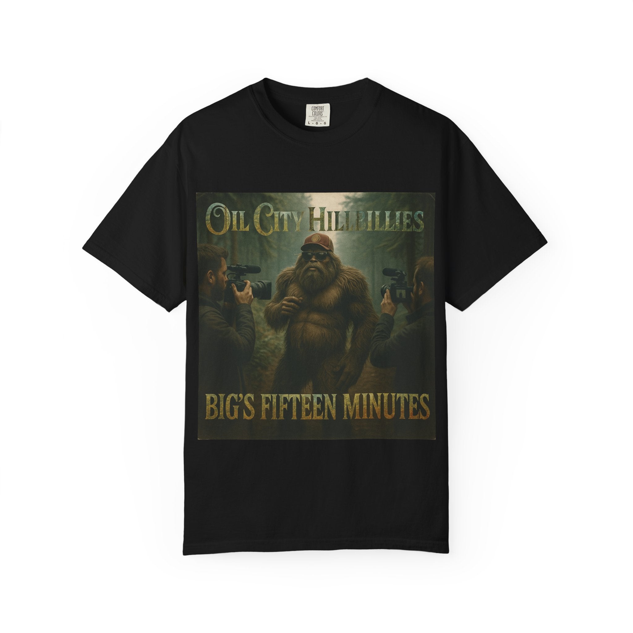 Oil City Hillbillies Unisex T-Shirt, Vintage Style Tee, Bigfoot Humor, Casual Wear, Gift for Nature Lovers, Fun Weekend Shirt