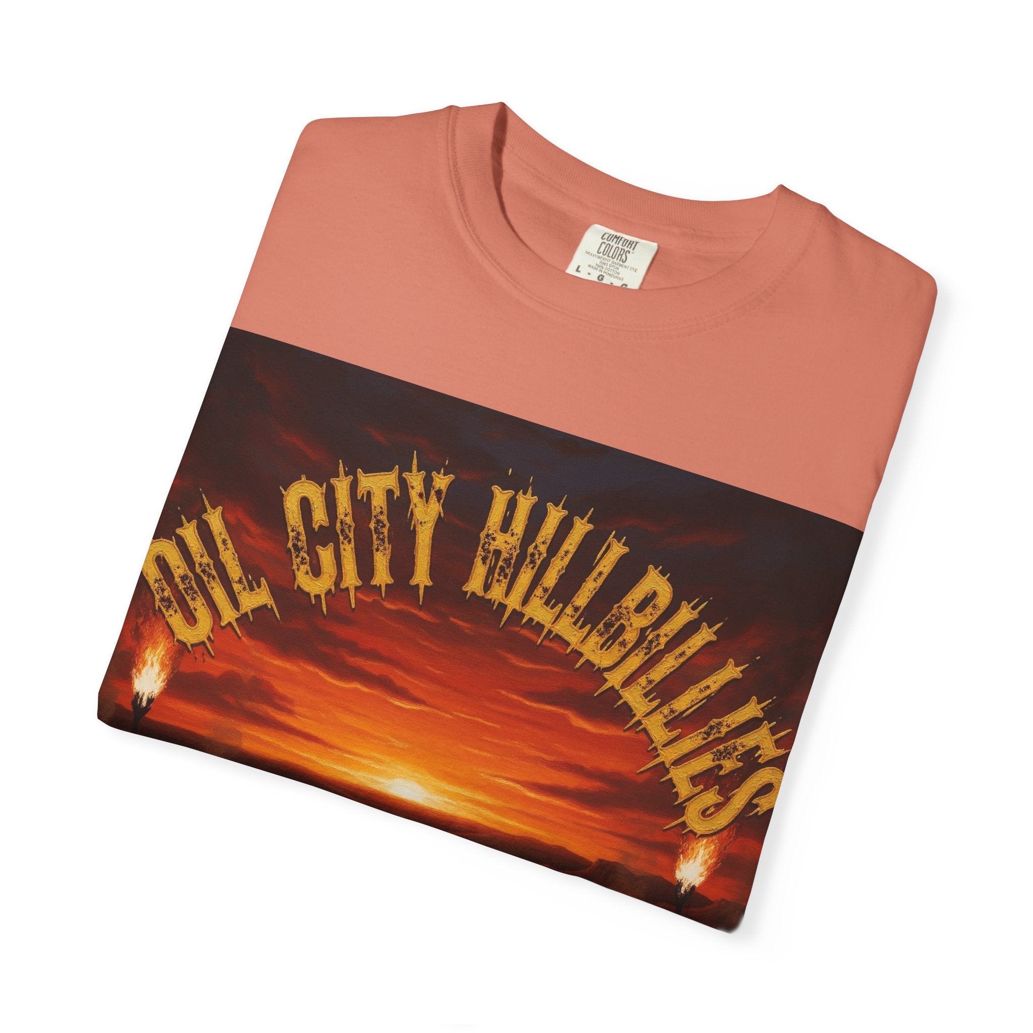 Oil City Hillbillies Sunset Vibe Unisex Tee – Summer Shirt, Festival Fashion, Vintage Graphic Band Tee, Edgy Southern Streetwear