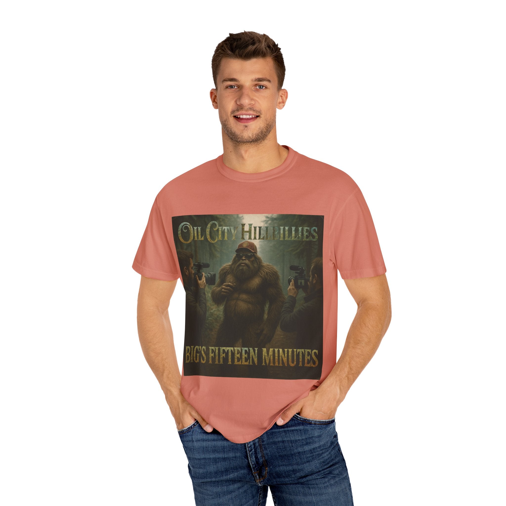 Oil City Hillbillies Unisex T-Shirt, Vintage Style Tee, Bigfoot Humor, Casual Wear, Gift for Nature Lovers, Fun Weekend Shirt