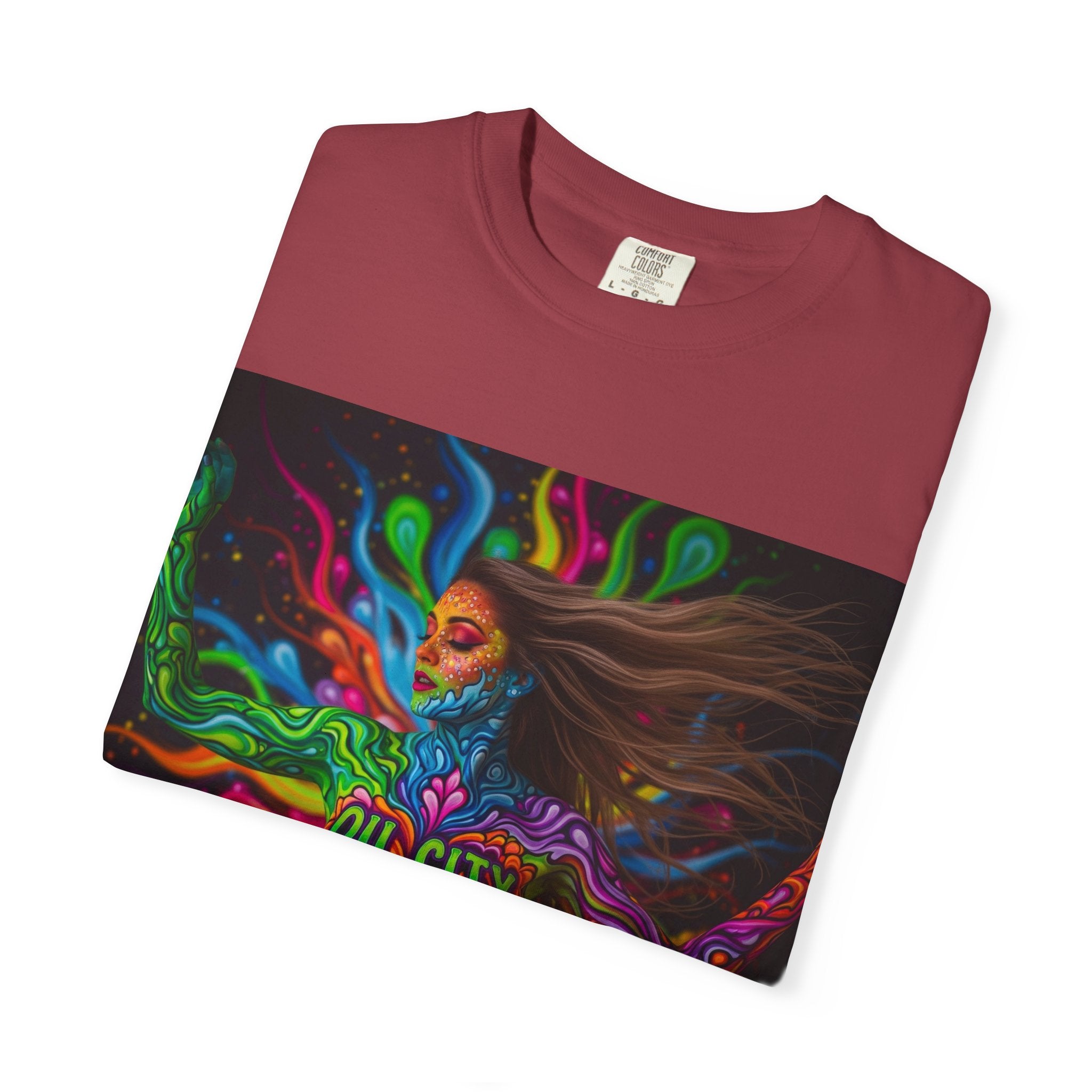 Garment-Dyed Oil City Hillbillies Tee Inspired by Southern Roots and Backwoods Culture, Bohemian T-shirt for Music Festivals, Artistic Outlaw Fashion Statement, Perfect Gift for Fans