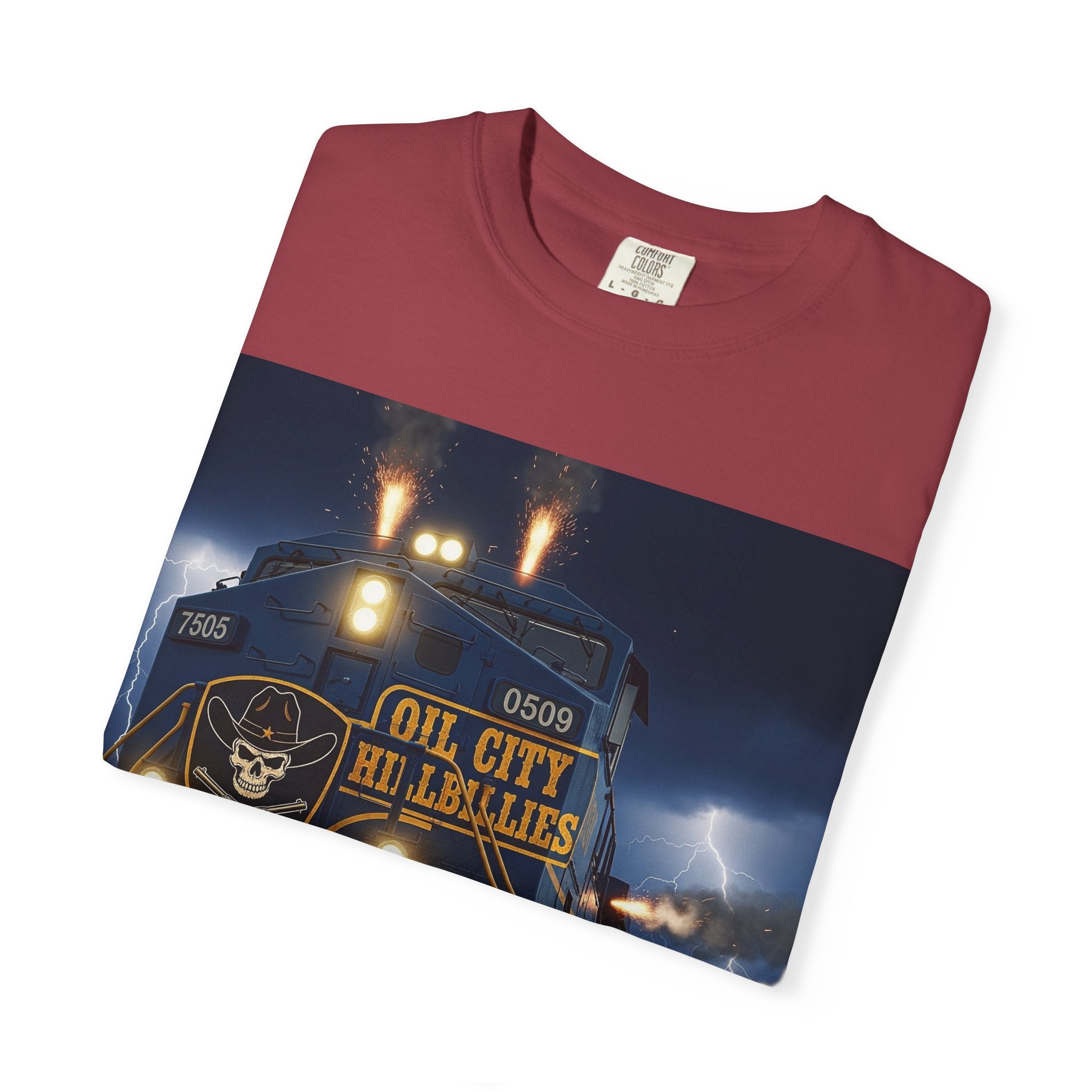 Oil City Hillbillies Unisex Garment-Dyed T-Shirt – Vintage Western Tee, Gift for Outlaw Country Fans, Southern Music Merch, Casual Wear for Band Supporters