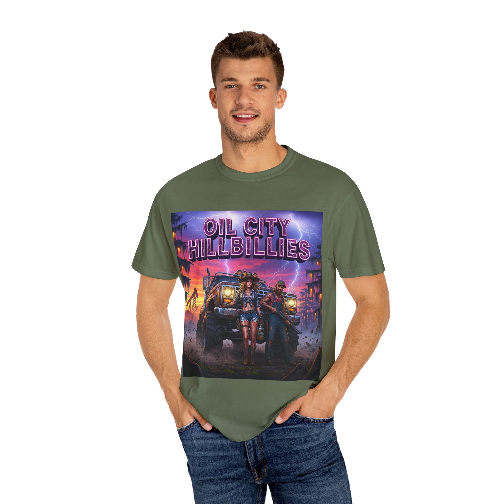 Vintage Oil City Hillbillies T-Shirt – Unisex Graphic Tee, Retro Gift, Festival Wear, Casual Style, Southern Outlaw Statement Shirt
