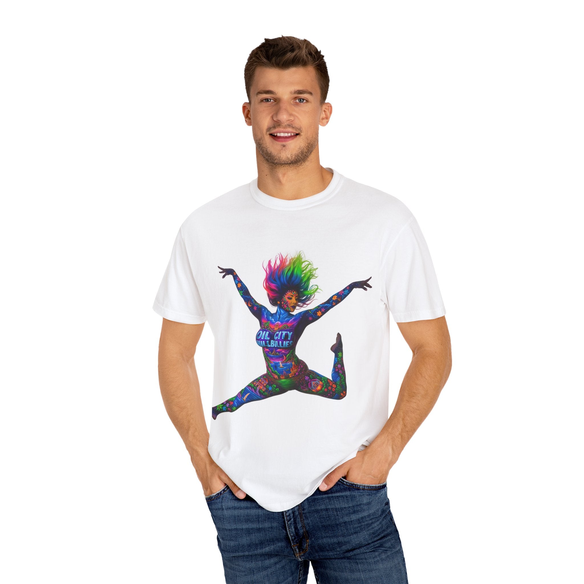 Colorful Expression T-shirt - Perfect for Dance Lovers, Unisex Gift, Casual Wear, Stylish Statement Tee, Vibrant Graphic Shirt